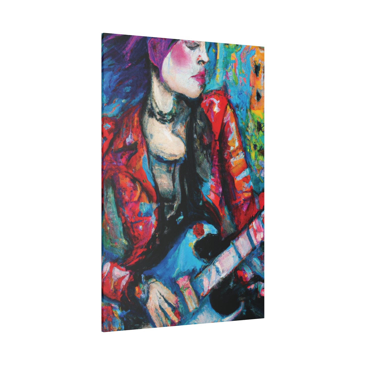 7551J - Rockstar Oil Painting Style Print | Poster | Home Decor | Wall Art | Music Art | Canvas