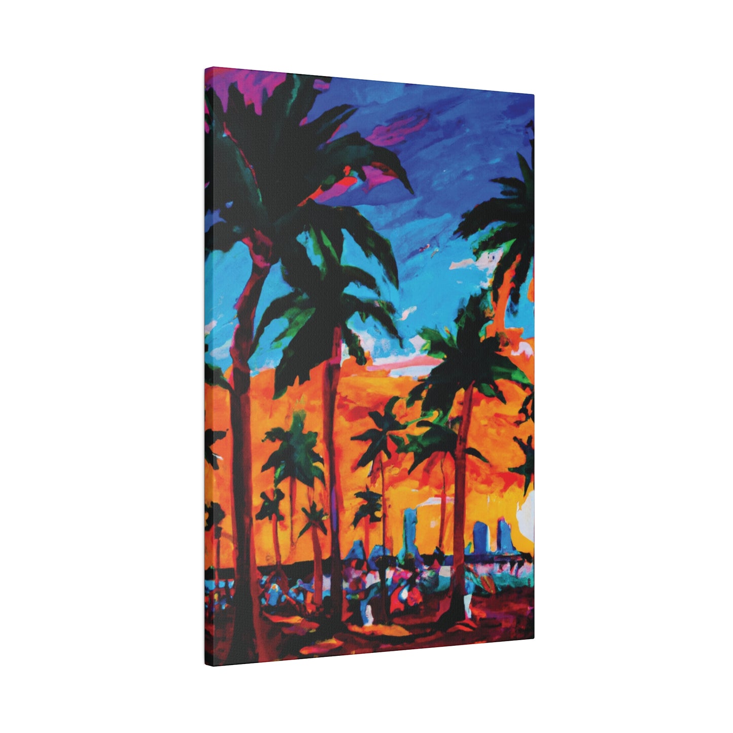 8453X - Miami Beach Sunset Painting Print | Miami | Beach | Sunset | Poster | Home Decor | Wall Art | Canvas