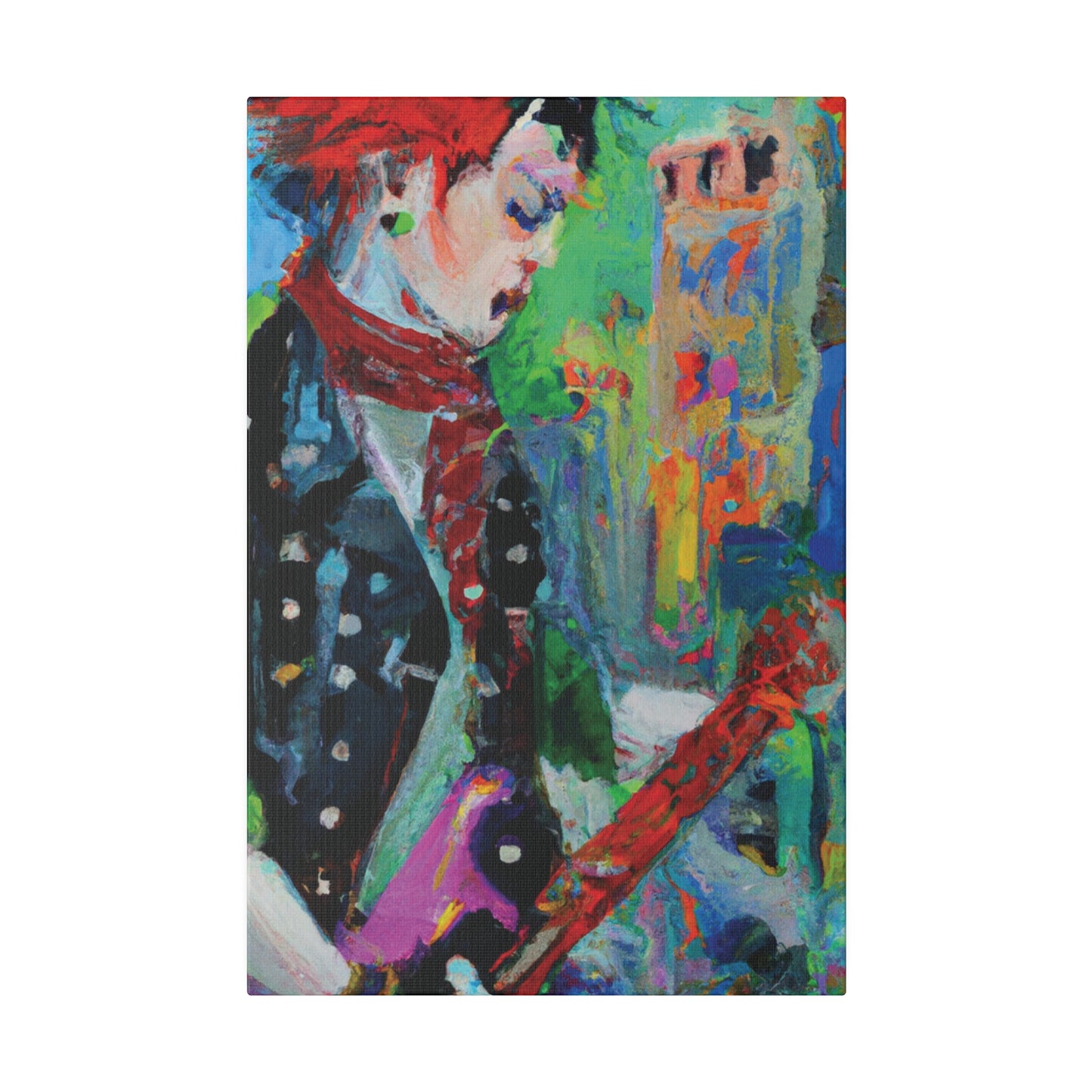 9721W - Rockstar Oil Painting Style Print | Poster | Home Decor | Wall Art | Music Art | Canvas