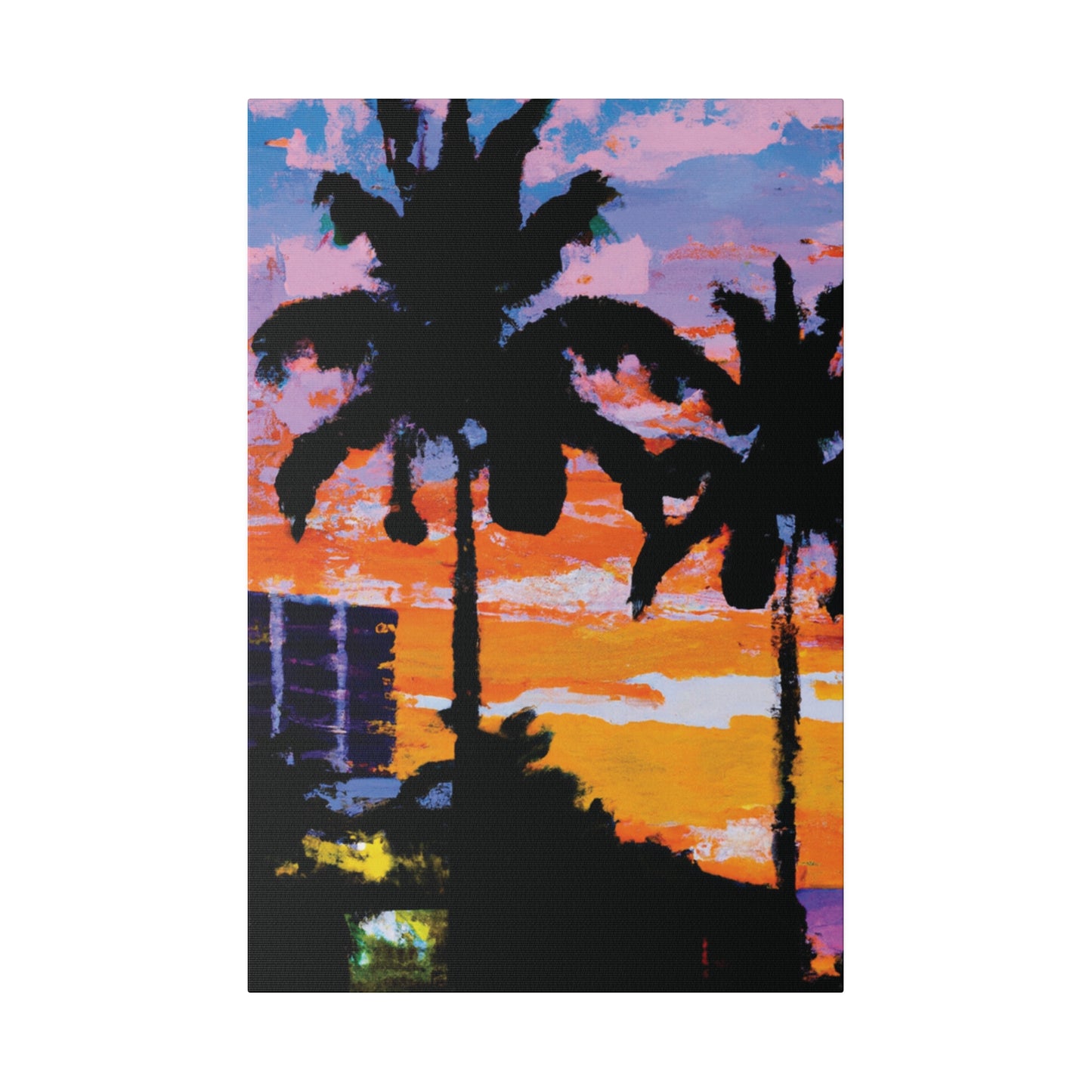4756G - Miami Beach Sunset Painting Print | Miami | Beach | Sunset | Poster | Home Decor | Wall Art | Canvas
