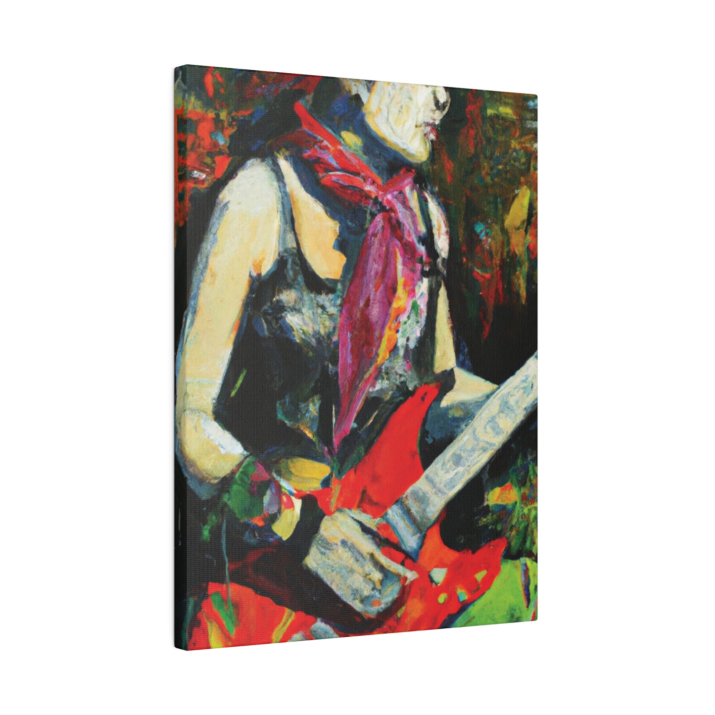 7203Q - Rockstar Oil Painting Style Print | Poster | Home Decor | Wall Art | Music Art | Canvas