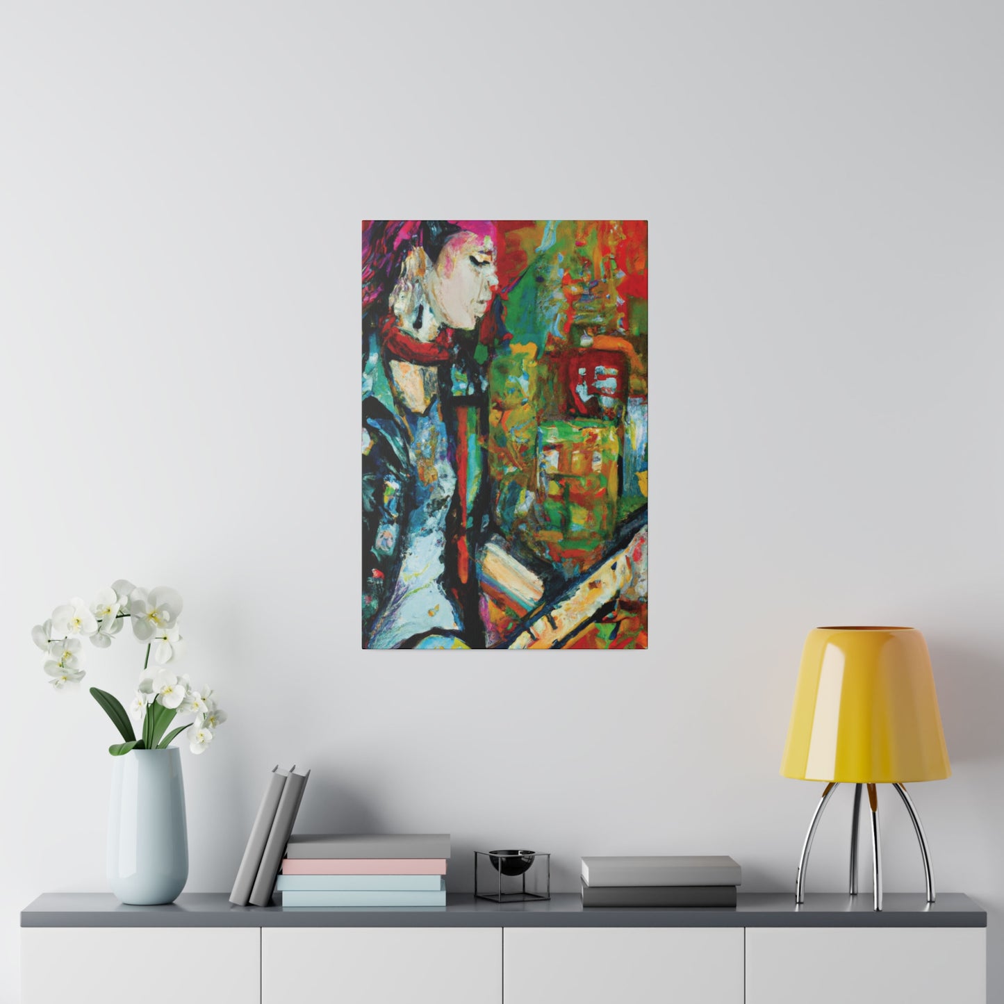 7134Y - Rockstar Oil Painting Style Print | Poster | Home Decor | Wall Art | Music Art | Canvas