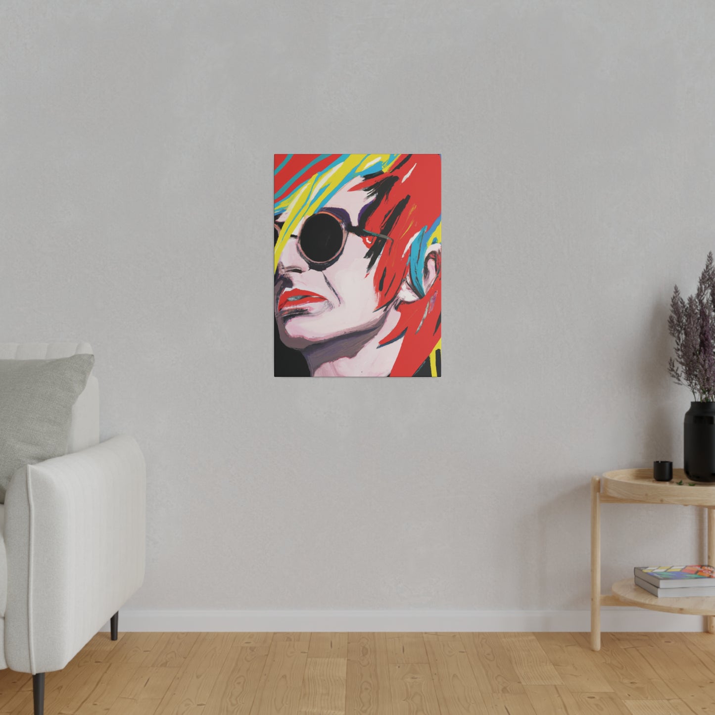 9573V - Rockstar Painting Print | Face | Abstract | Poster | Home Decor | Wall Art | Music Art | Canvas