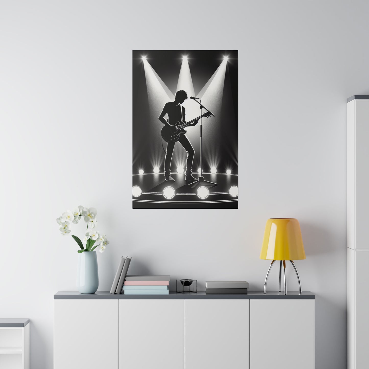 5482Z - music art work, rockstar gifts, musician gift ideas, guitar art work, guitar artwork, guitar wall art canvas, playing guitar, decor