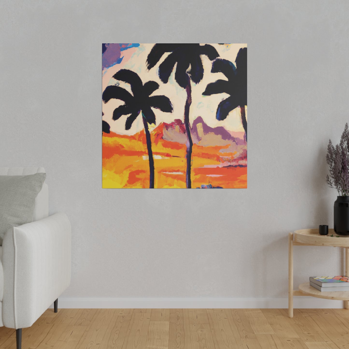 6586K - Miami Beach Sunset Painting Print | Miami | Beach | Sunset | Poster | Home Decor | Wall Art | Canvas