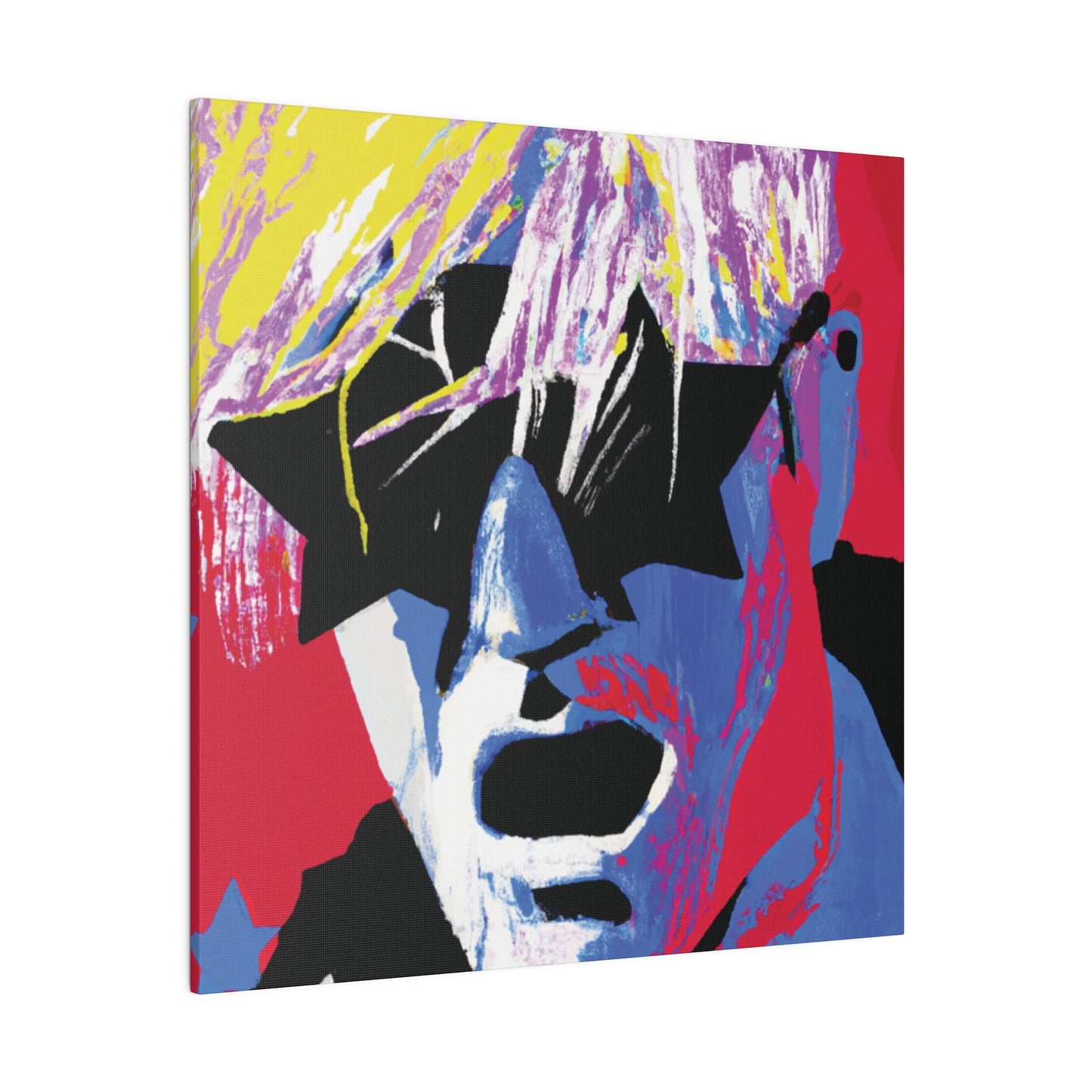 4837X - Rockstar Painting Print | Face | Abstract | Poster | Home Decor | Wall Art | Music Art | Canvas