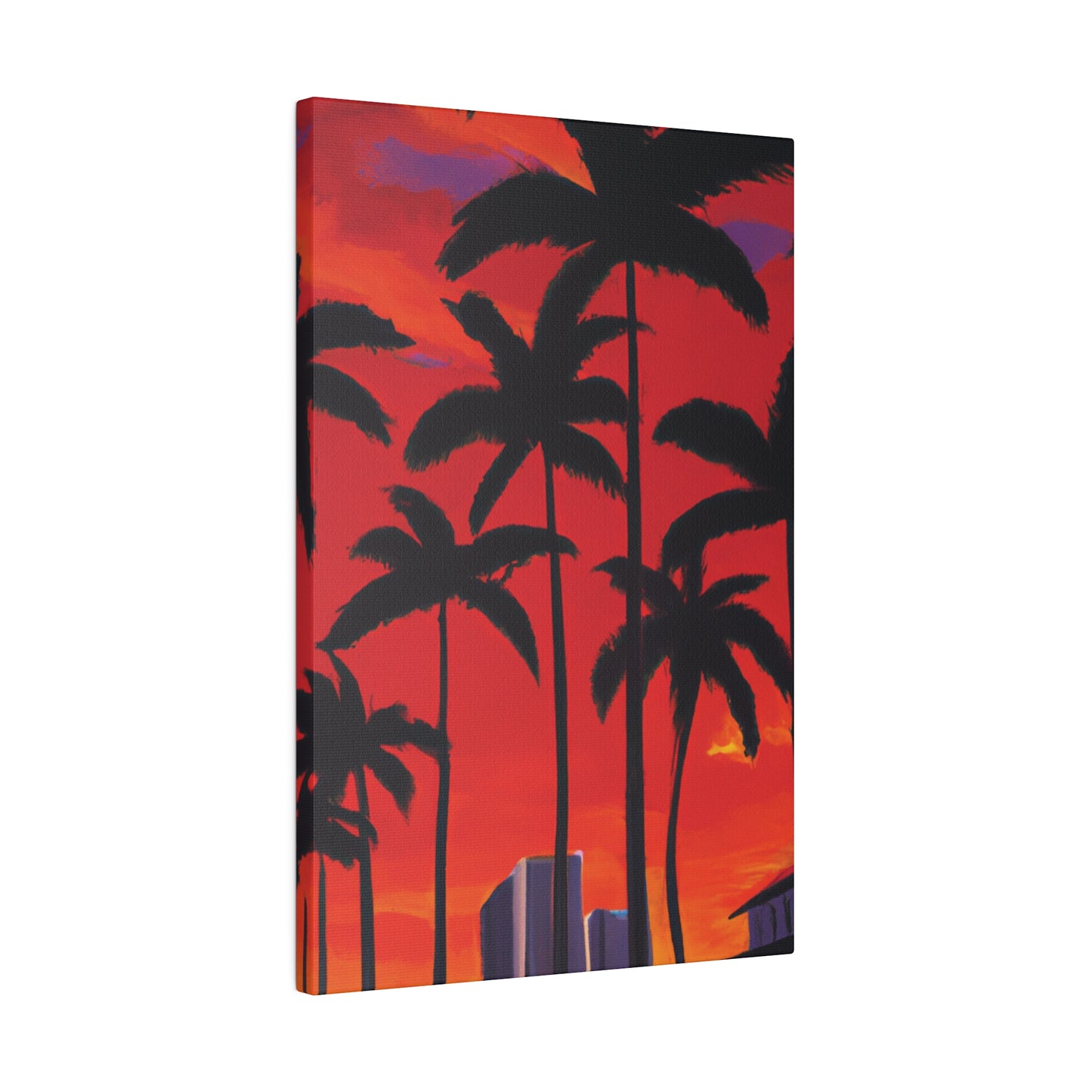 7261M - Miami Beach Sunset Painting Print | Miami | Beach | Sunset | Poster | Home Decor | Wall Art | Canvas