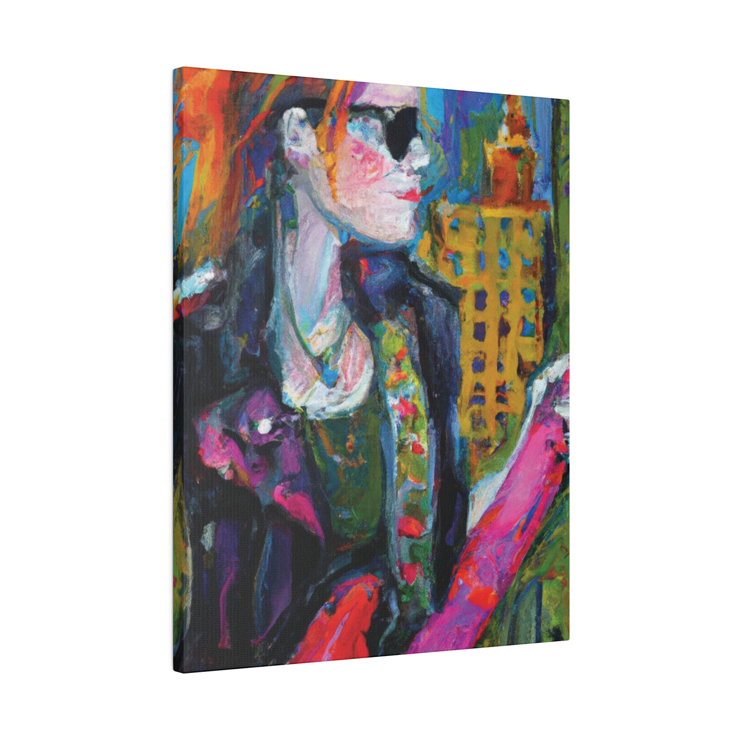 9503W - Rockstar Oil Painting Style Print | Poster | Home Decor | Wall Art | Music Art | Canvas