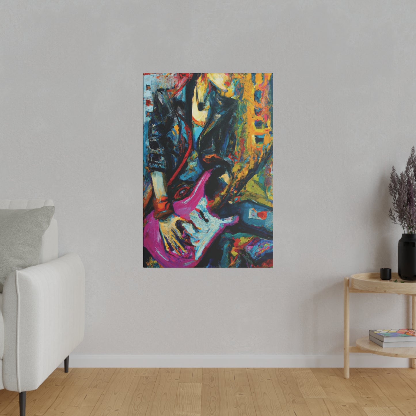 6873X - Rockstar Oil Painting Style Print | Poster | Home Decor | Wall Art | Music Art | Canvas