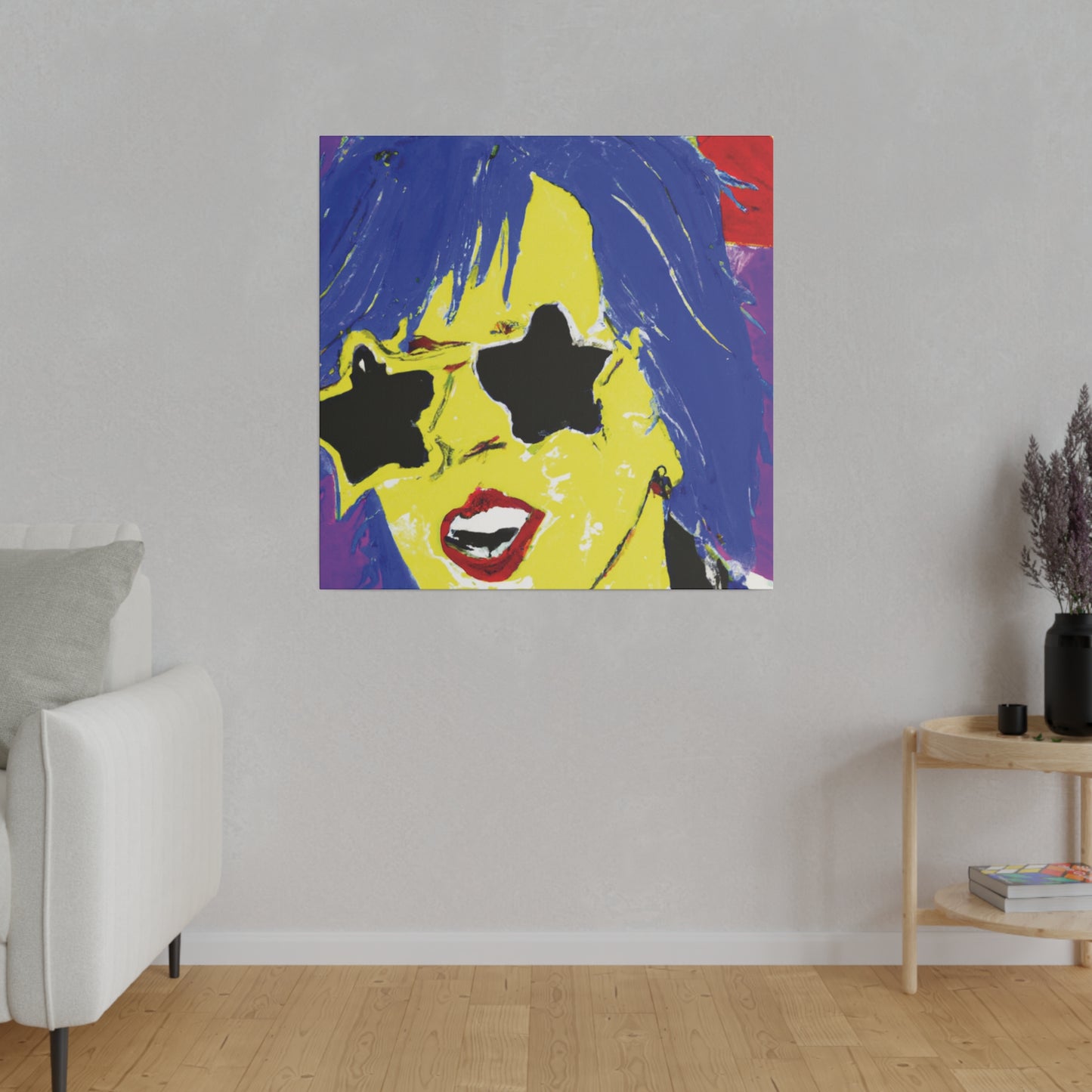 6721Z - Rockstar Painting Print | Face | Abstract | Poster | Home Decor | Wall Art | Music Art | Canvas