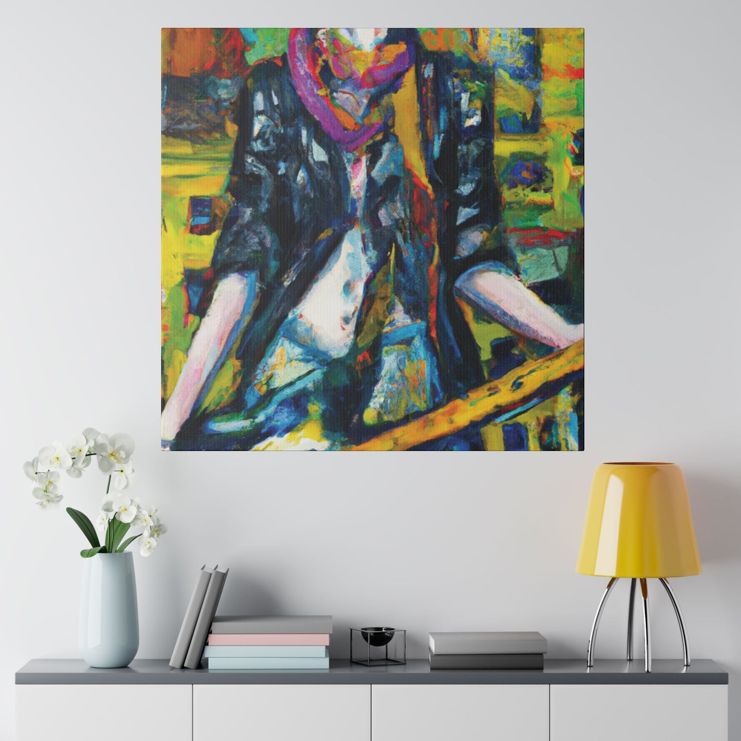 3589A - Rockstar Oil Painting Style Print | Poster | Home Decor | Wall Art | Music Art | Canvas