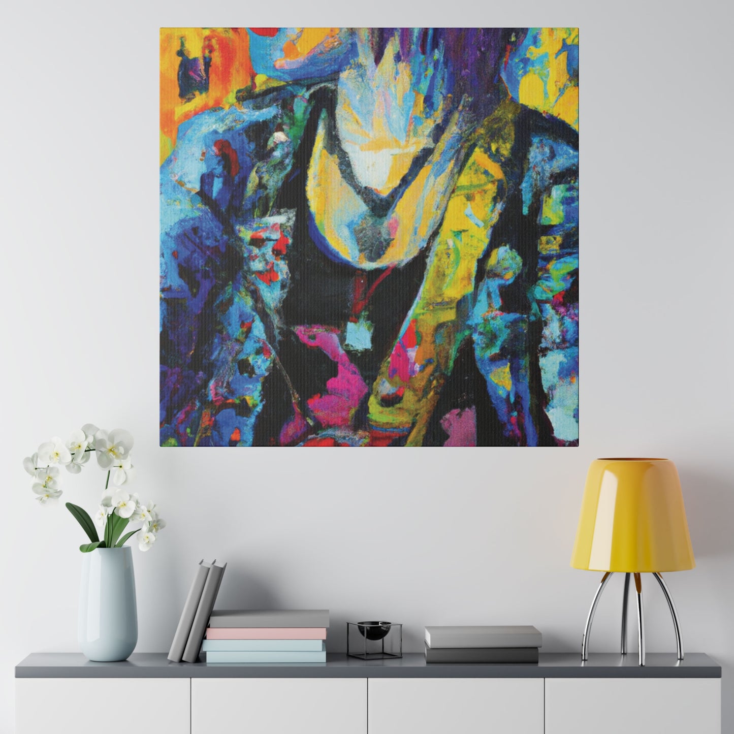 9756Z - Rockstar Oil Painting Style Print | Poster | Home Decor | Wall Art | Music Art | Canvas