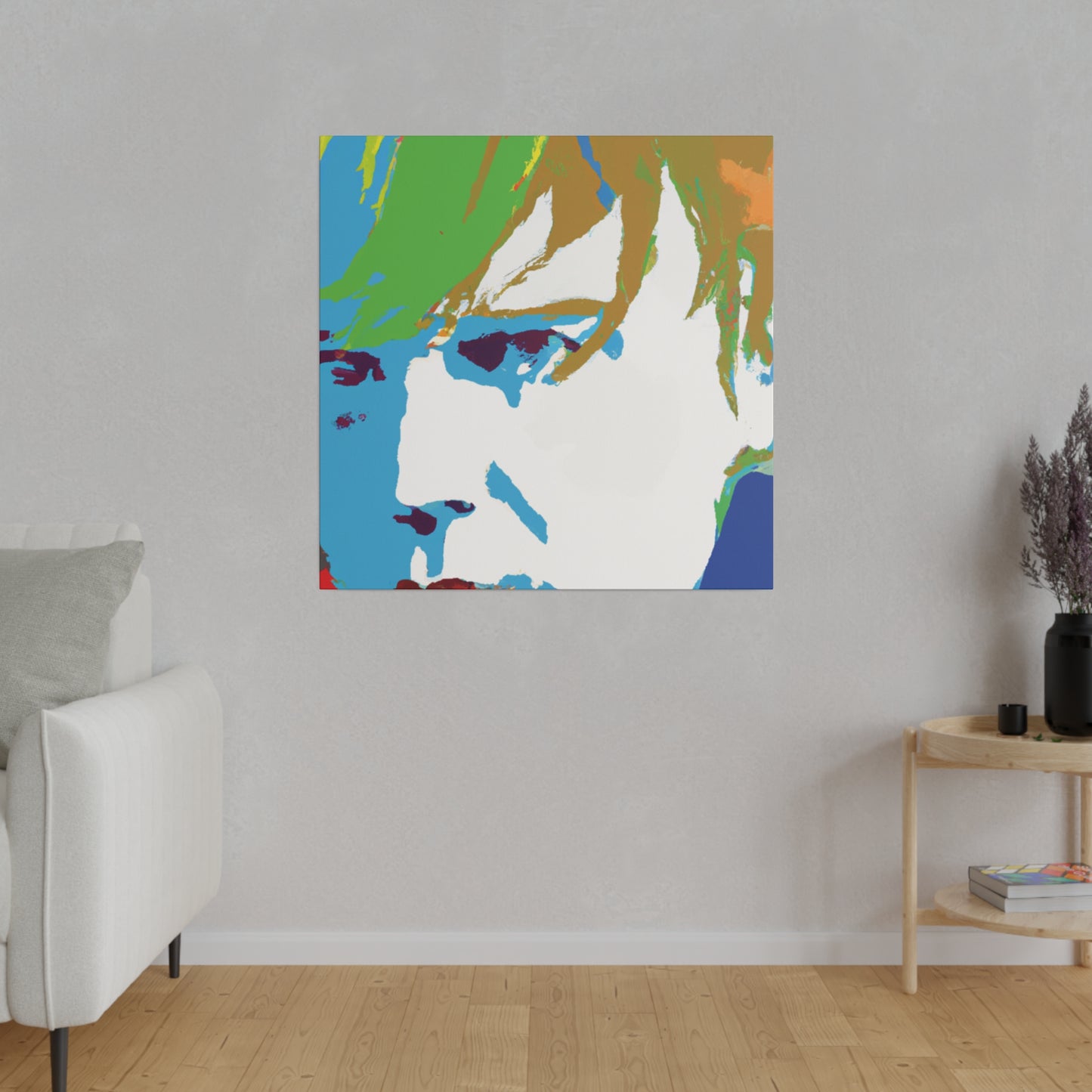 2179J - Rockstar Painting Print | Face | Abstract | Poster | Home Decor | Wall Art | Music Art | Canvas