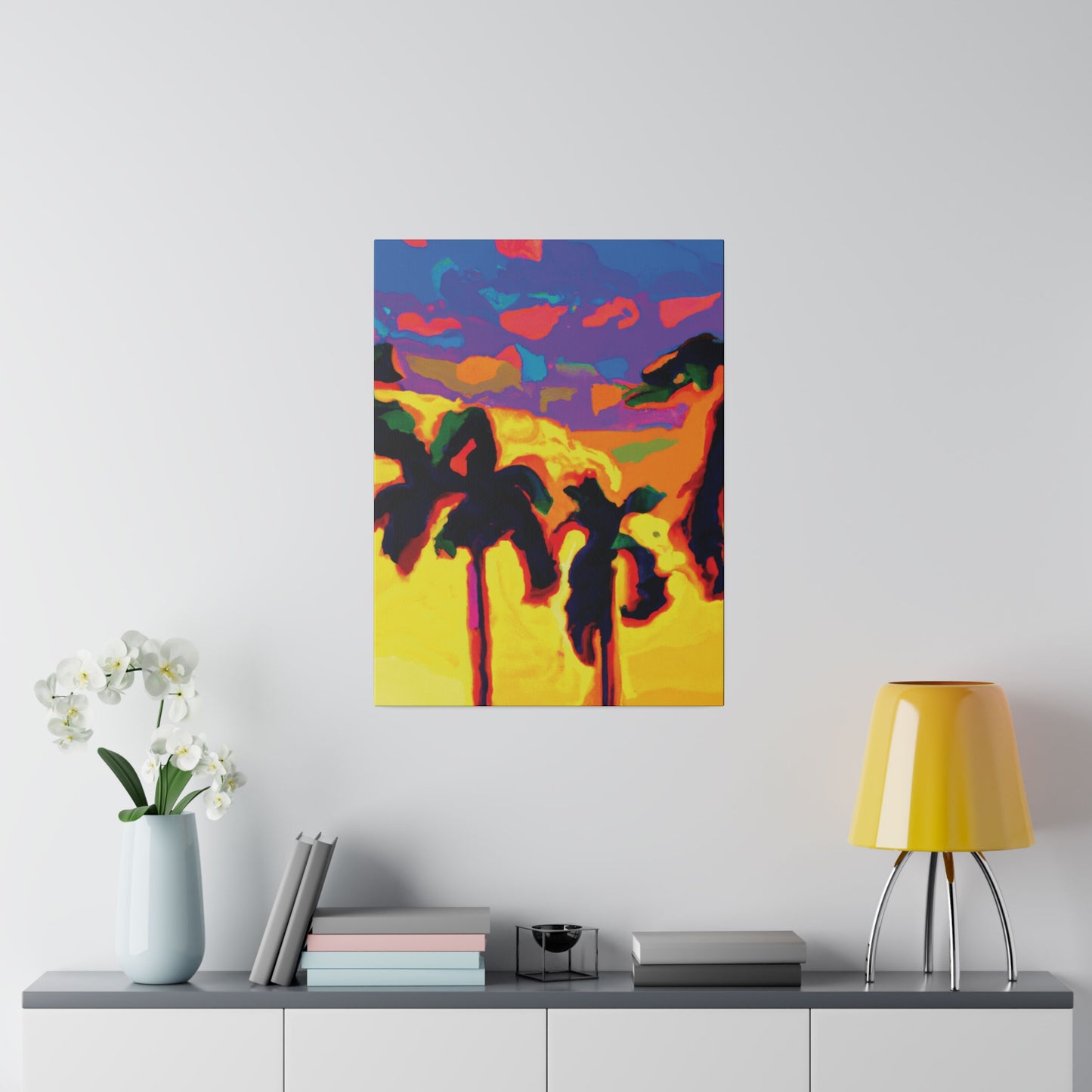 7121s - Miami Beach Sunset Painting Print | Miami | Beach | Sunset | Poster | Home Decor | Wall Art | Canvas