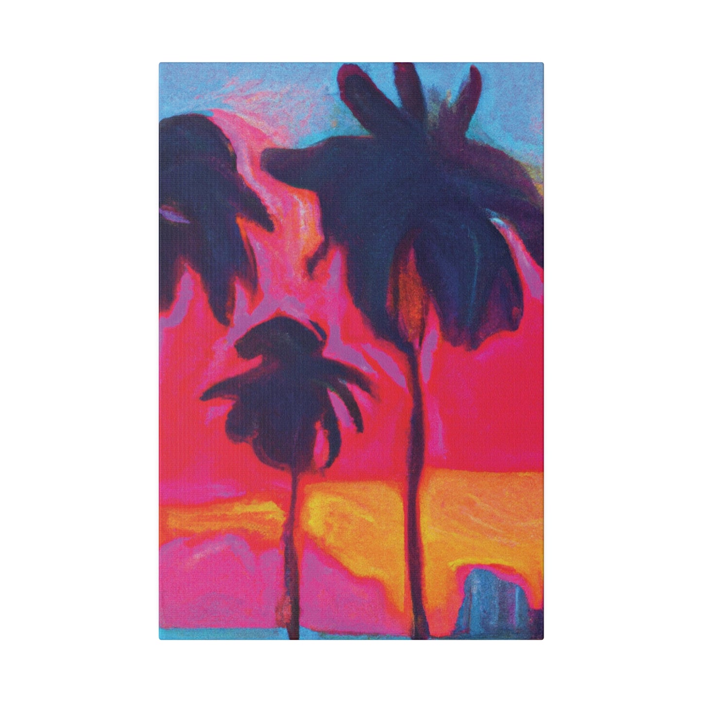 4879H - Miami Beach Sunset Painting Print | Miami | Beach | Sunset | Poster | Home Decor | Wall Art | Canvas