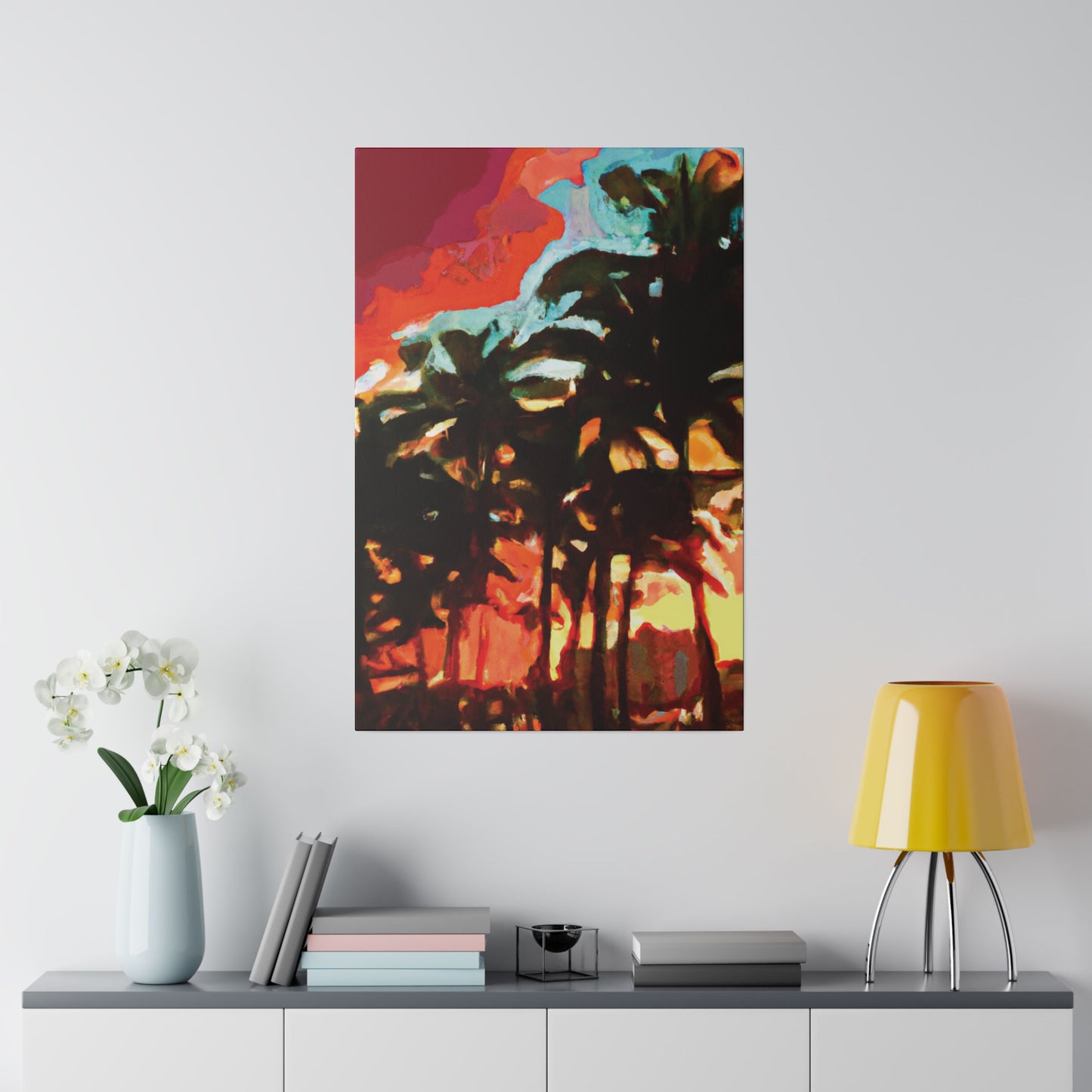 4052W - Miami Beach Sunset Painting Print | Miami | Beach | Sunset | Poster | Home Decor | Wall Art | Canvas