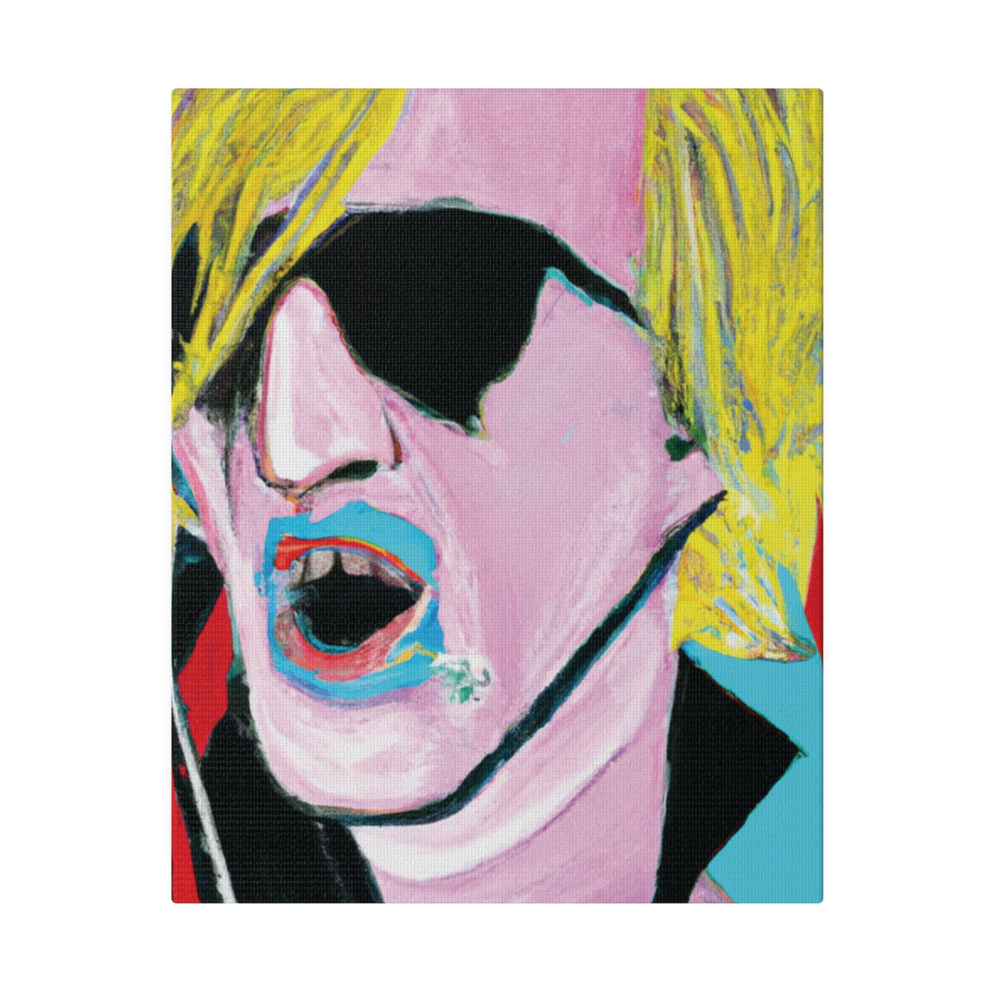 9118C - Rockstar Painting Print | Face | Abstract | Poster | Home Decor | Wall Art | Music Art | Canvas