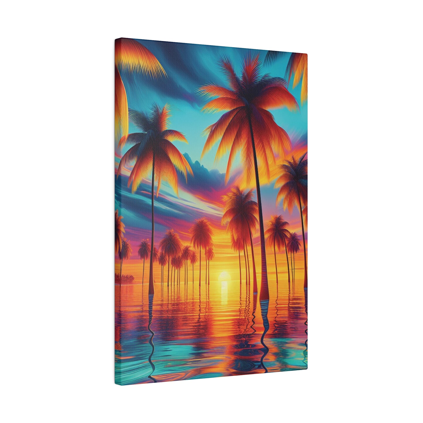 8235F - Miami Beach Sunset Painting Print | Miami | Beach | Sunset | Poster | Home Decor | Wall Art | Canvas