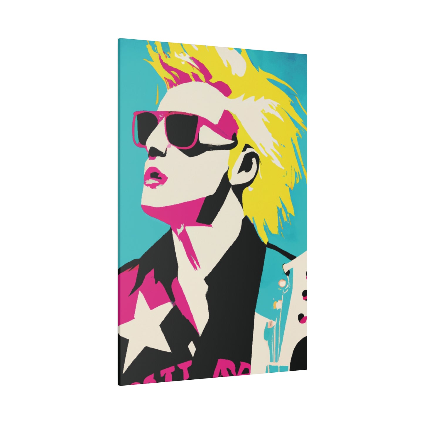 7309X - Rockstar Painting Print | Face | Abstract | Poster | Home Decor | Wall Art | Music Art | Canvas