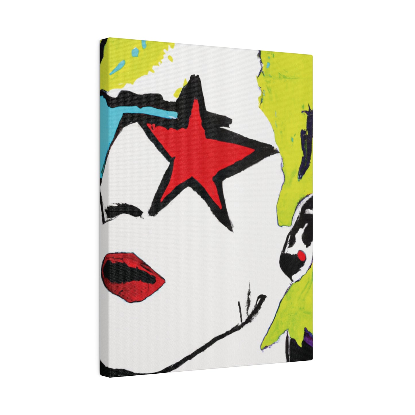 6352S - Rockstar Painting Print | Face | Abstract | Poster | Home Decor | Wall Art | Music Art | Canvas