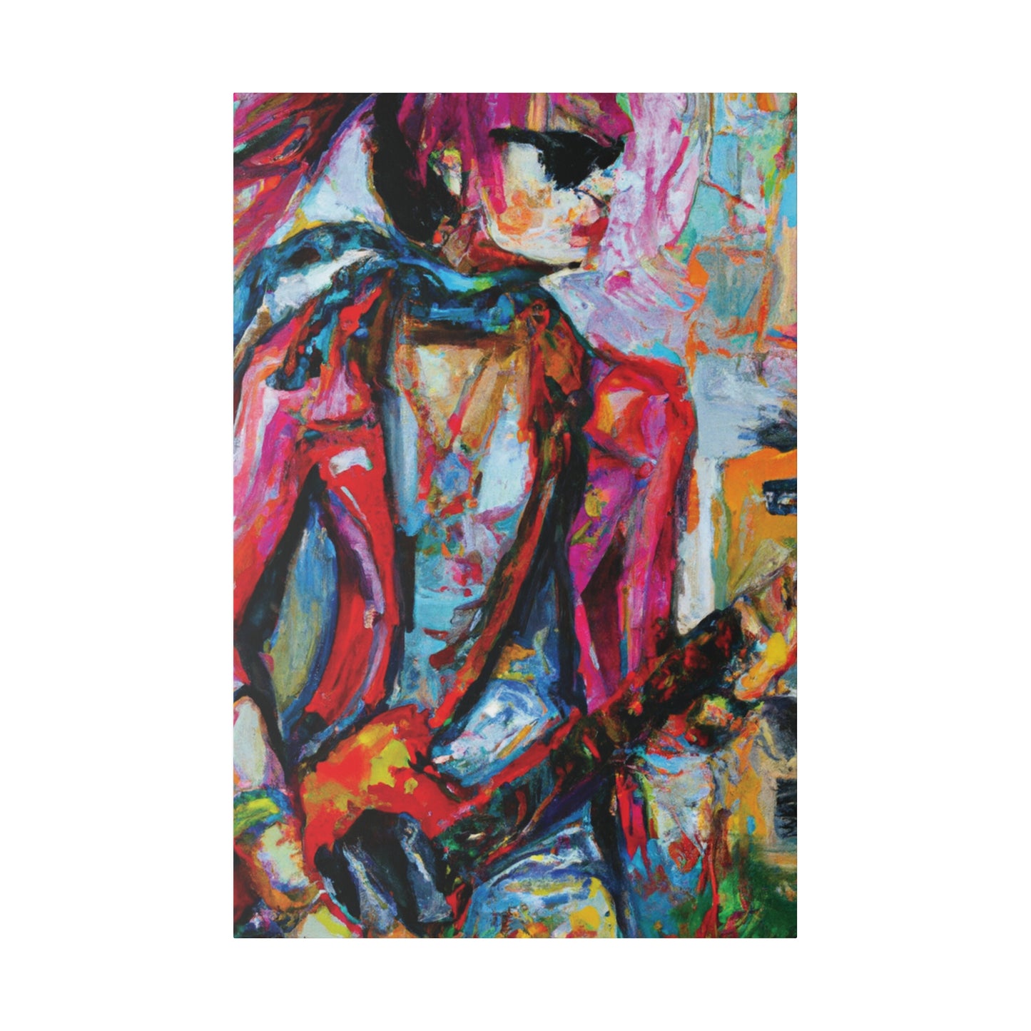 5694F - Rockstar Oil Painting Style Print | Poster | Home Decor | Wall Art | Music Art | Canvas