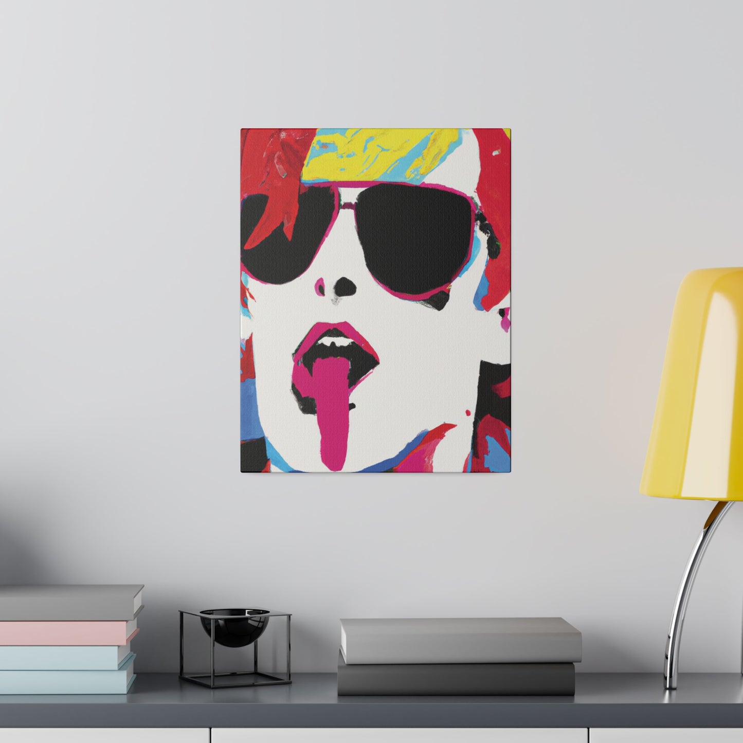 8381F - Rockstar Painting Print | Face | Abstract | Poster | Home Decor | Wall Art | Music Art | Canvas