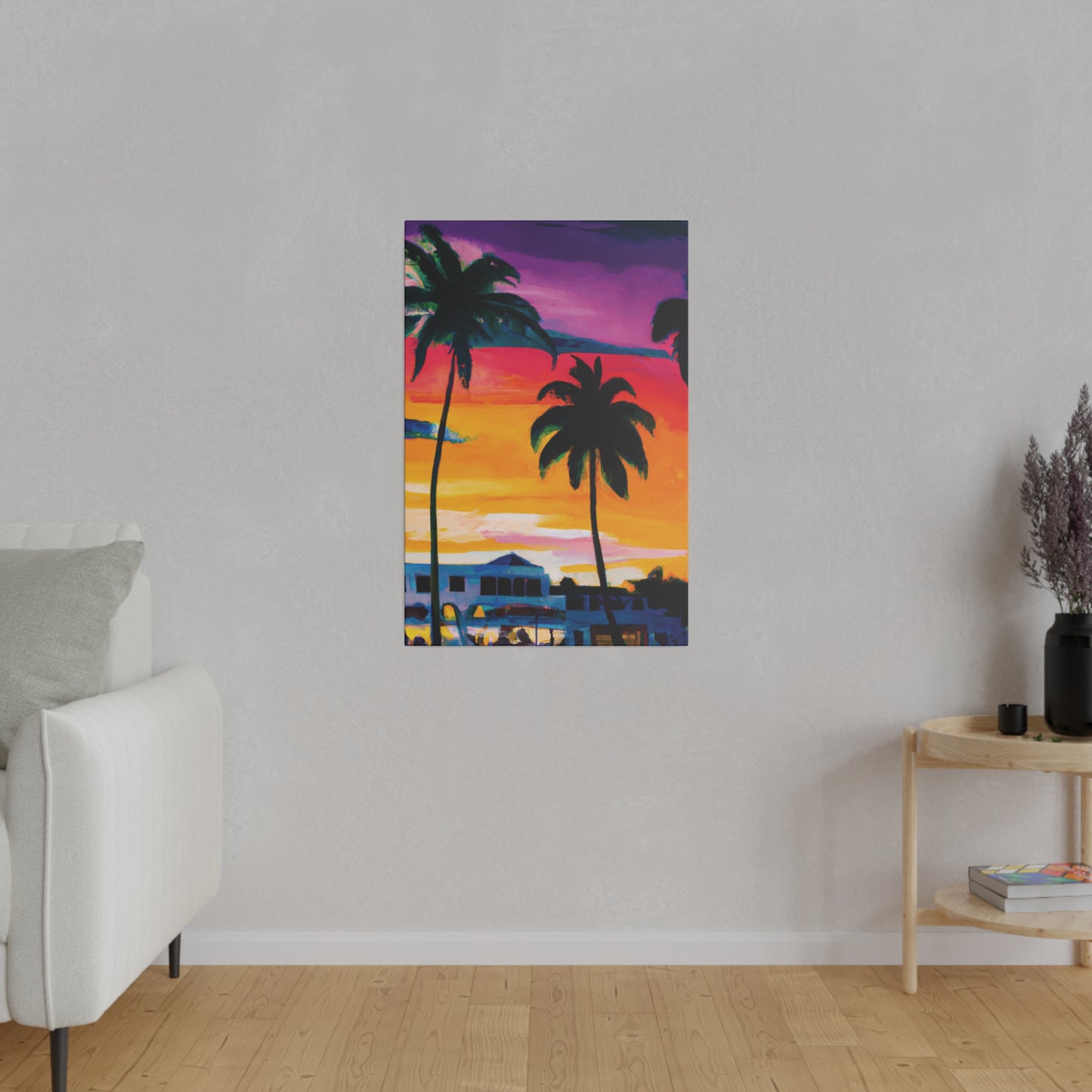 7785F - Miami Beach Sunset Painting Print | Miami | Beach | Sunset | Poster | Home Decor | Wall Art | Canvas