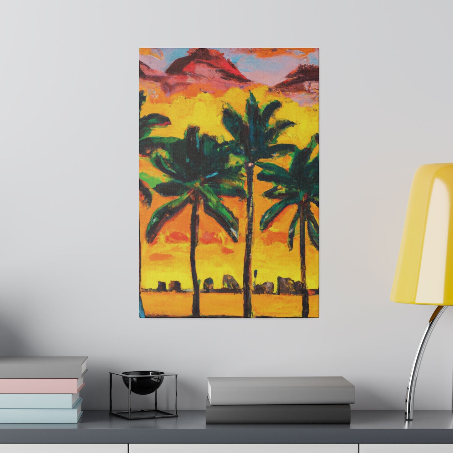3622W - Miami Beach Sunset Painting Print | Miami | Beach | Sunset | Poster | Home Decor | Wall Art | Canvas