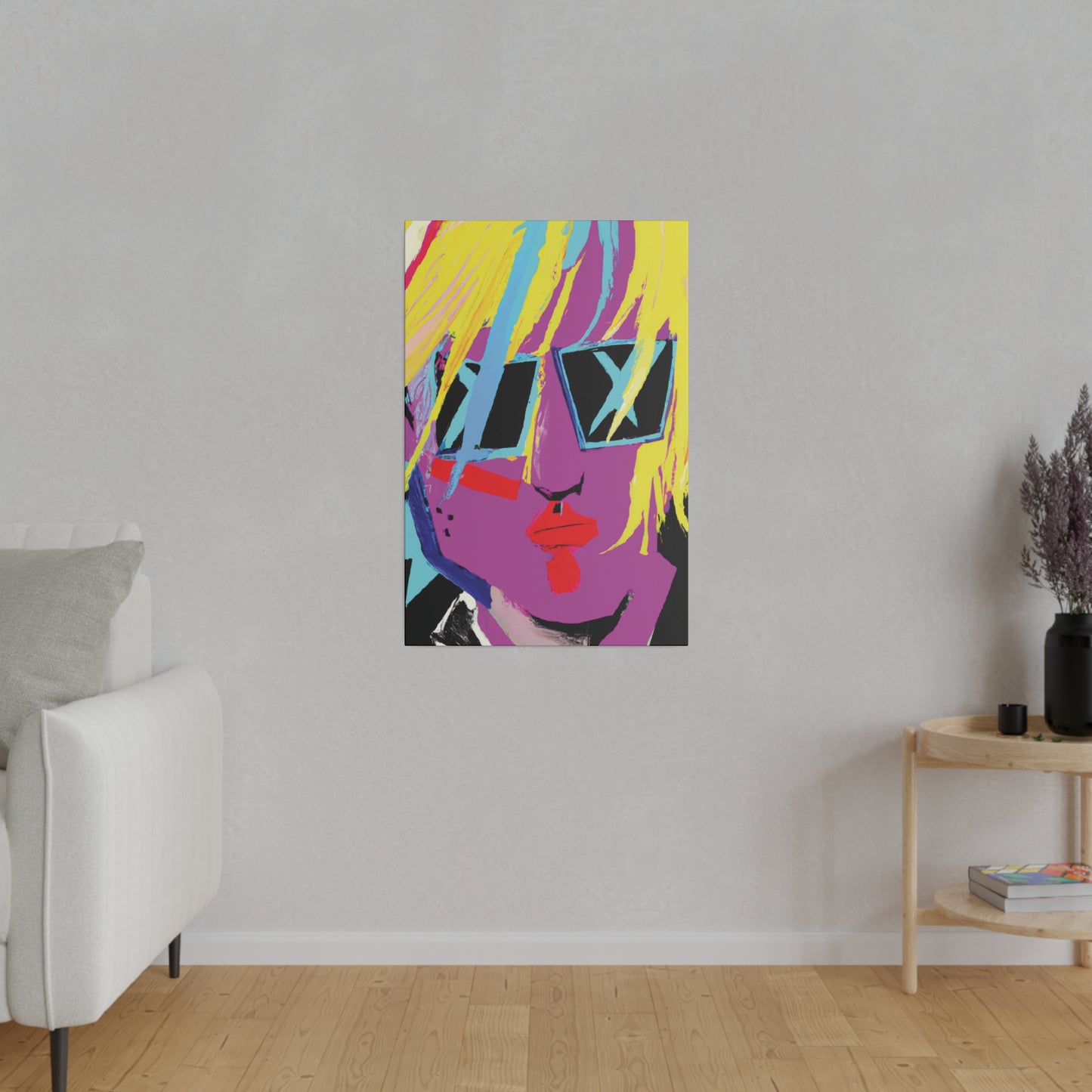 1712U - Rockstar Painting Print | Face | Abstract | Poster | Home Decor | Wall Art | Music Art | Canvas