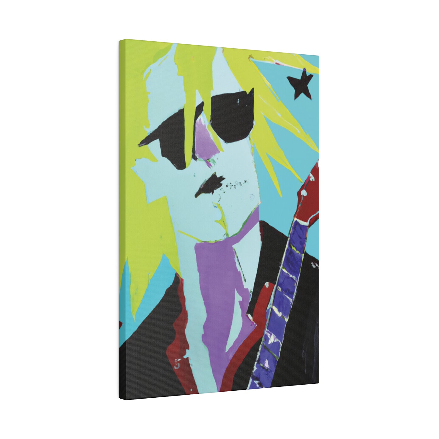 8267F - Rockstar Painting Print | Face | Abstract | Poster | Home Decor | Wall Art | Music Art | Canvas