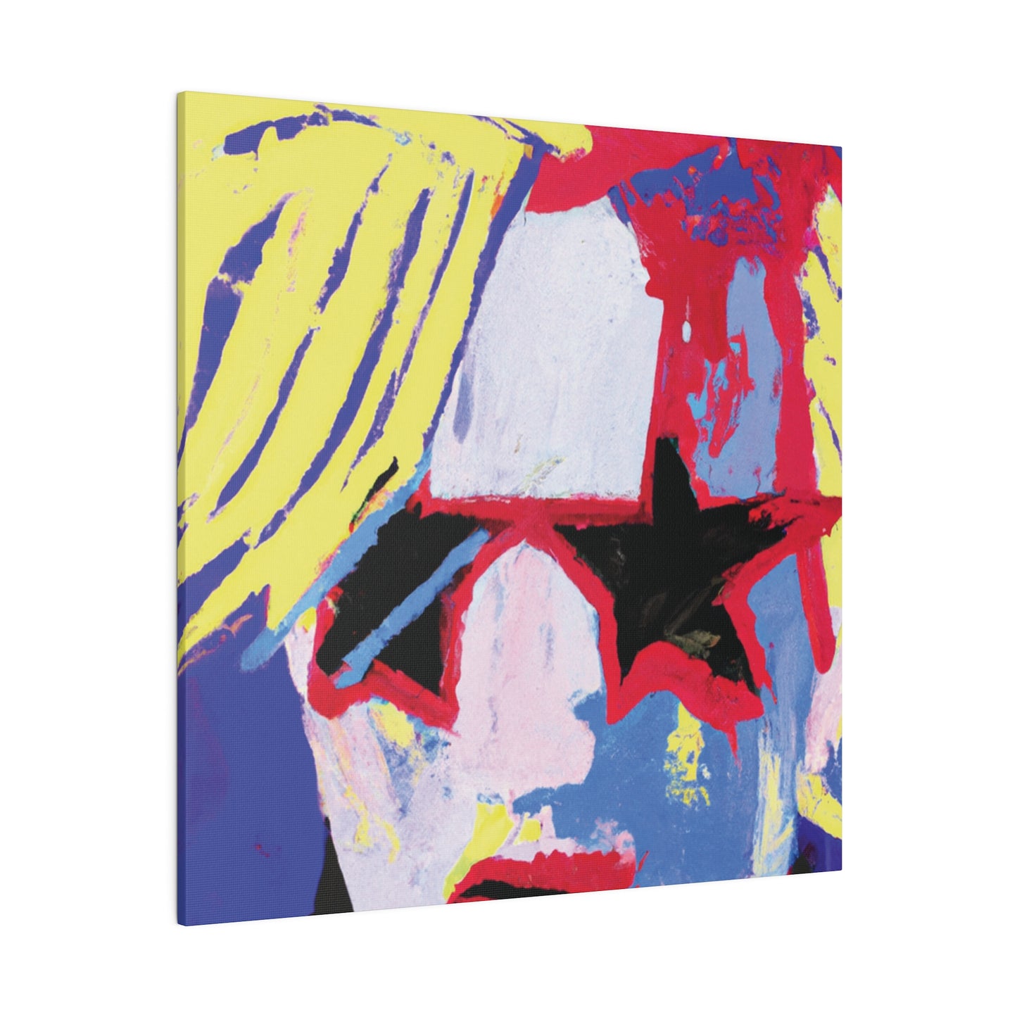 4762T - Rockstar Painting Print | Face | Abstract | Poster | Home Decor | Wall Art | Music Art | Canvas