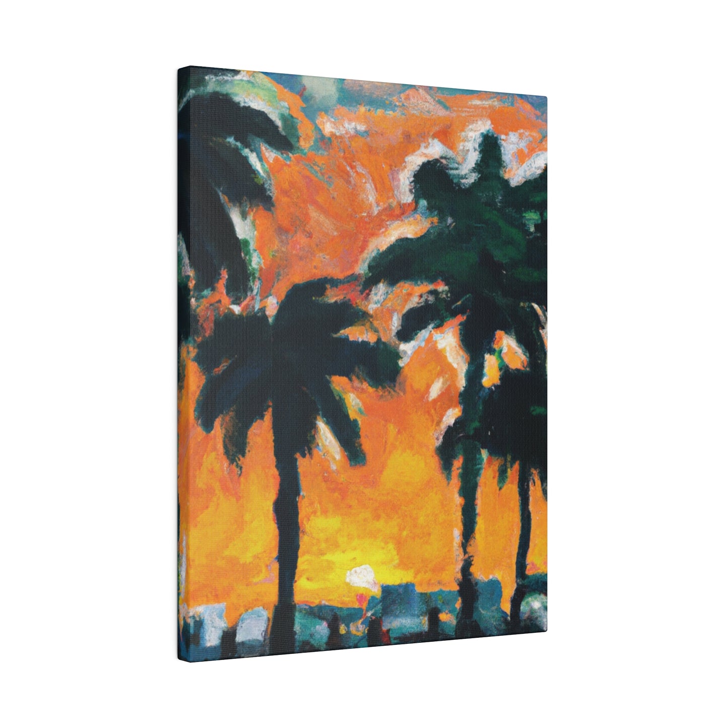 9571T - Miami Beach Sunset Painting Print | Miami | Beach | Sunset | Poster | Home Decor | Wall Art | Canvas