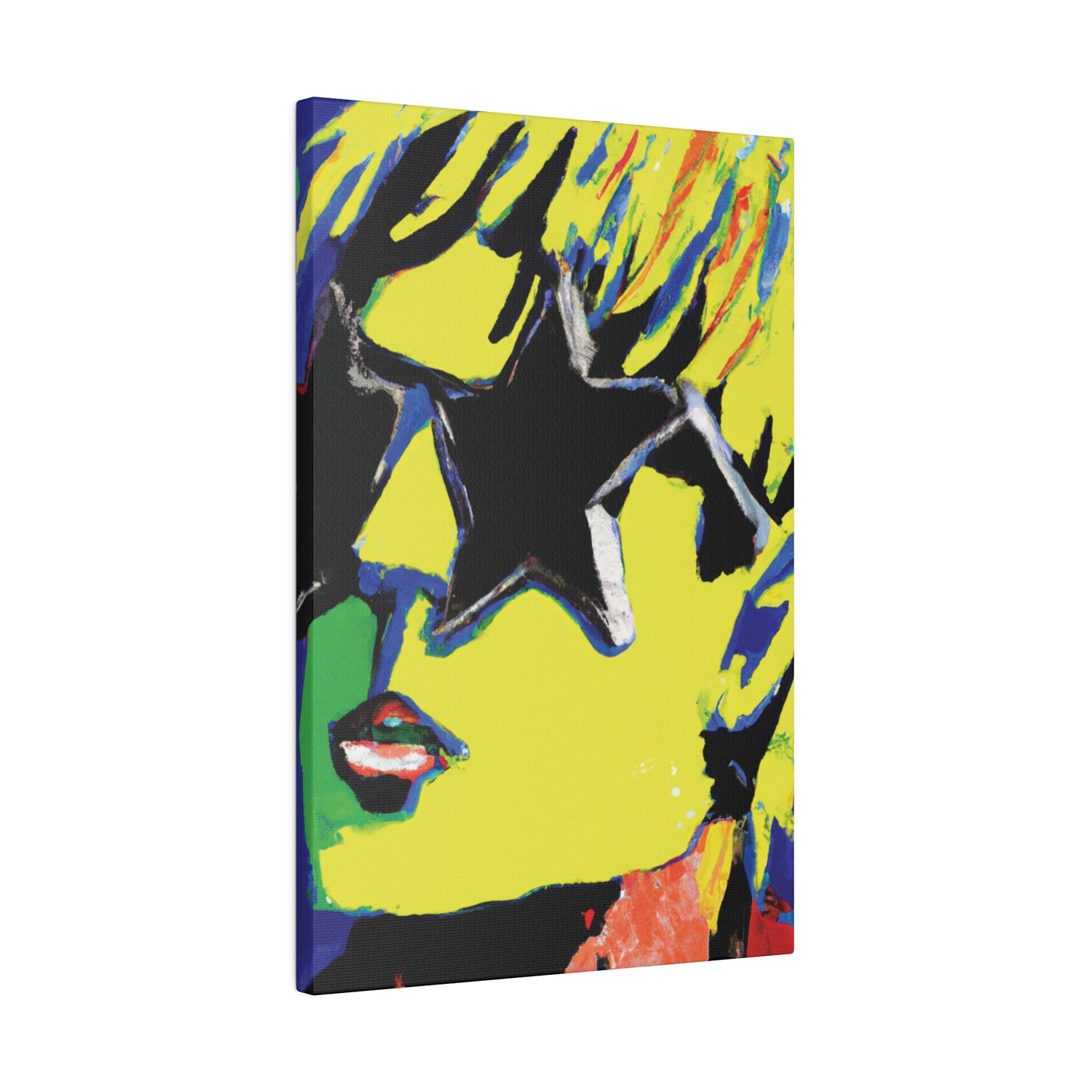 9785T - Rockstar Painting Print | Face | Abstract | Poster | Home Decor | Wall Art | Music Art | Canvas