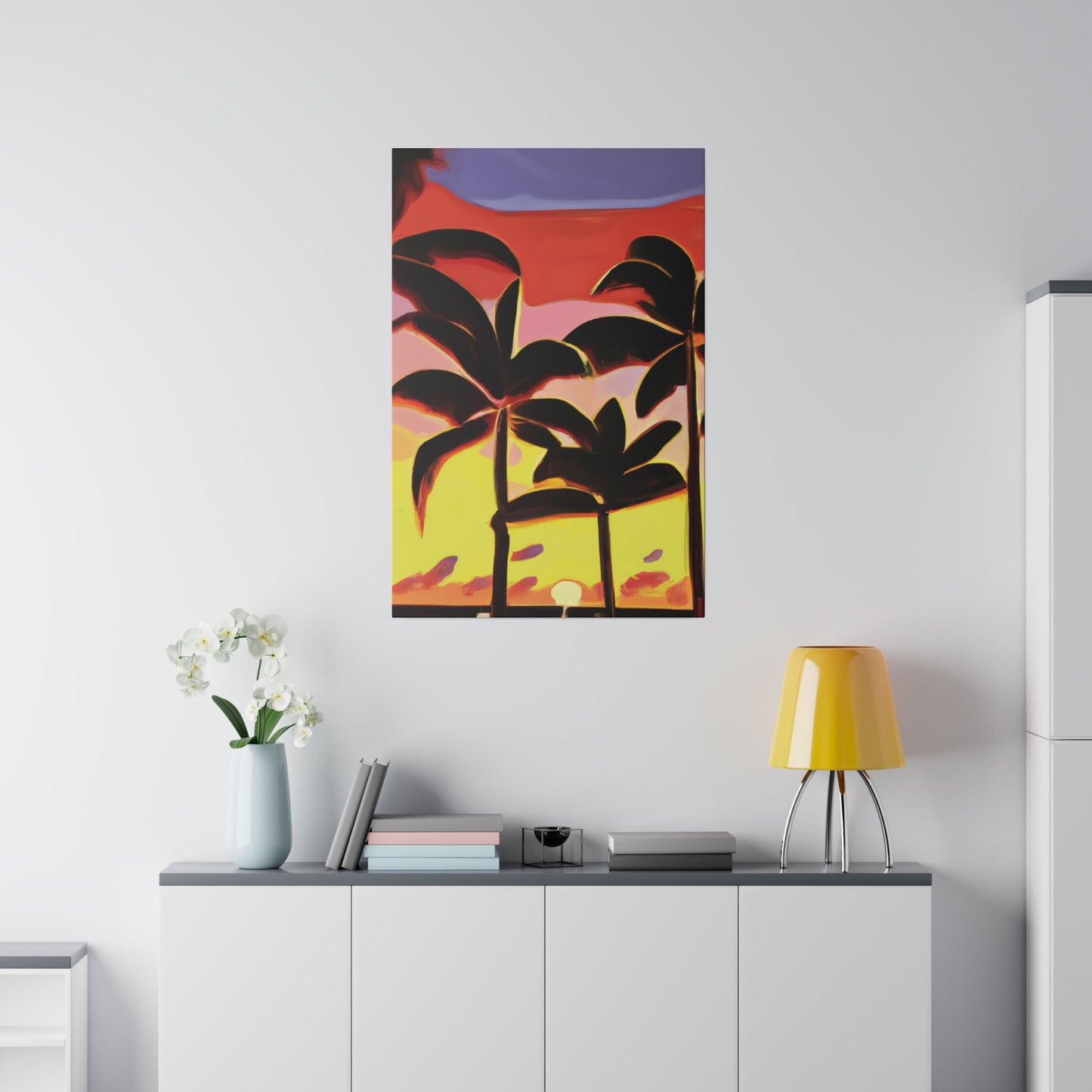 8456F - Miami Beach Sunset Painting Print | Miami | Beach | Sunset | Poster | Home Decor | Wall Art | Canvas