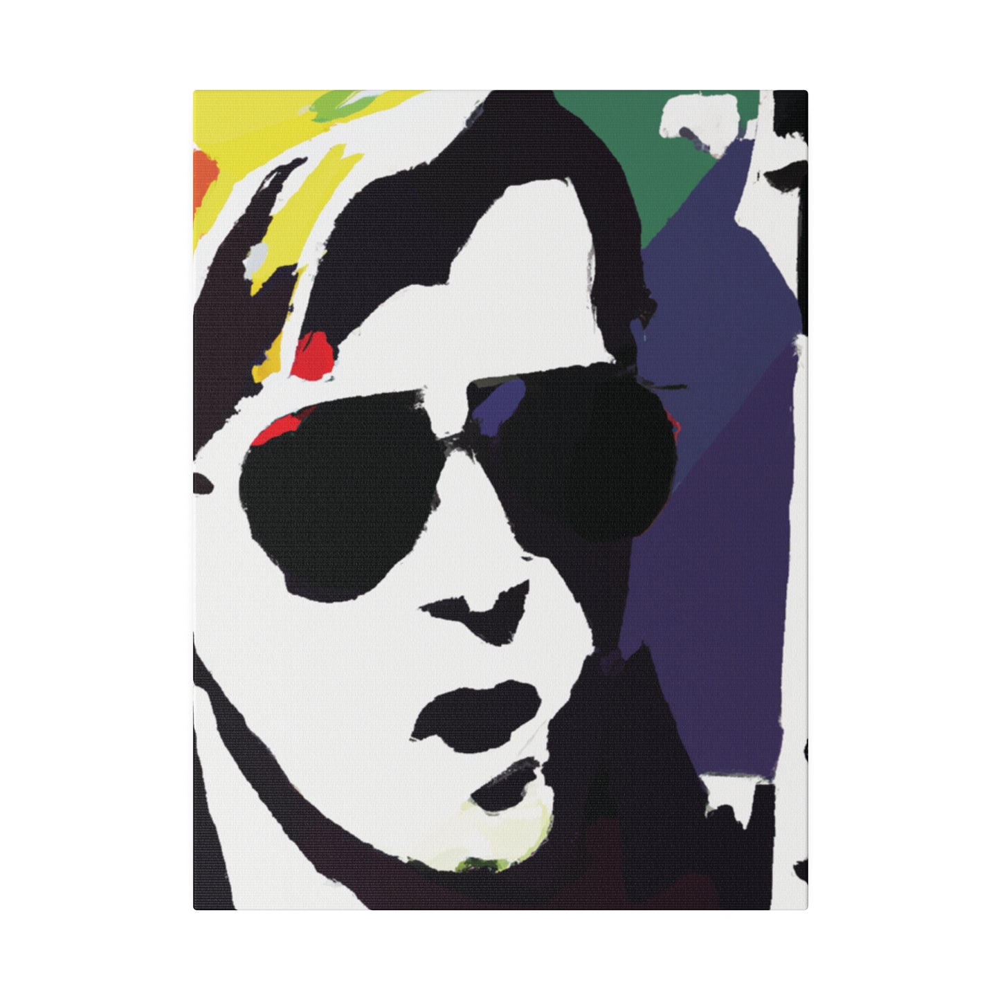 3723C - Rockstar Painting Print | Face | Abstract | Poster | Home Decor | Wall Art | Music Art | Canvas