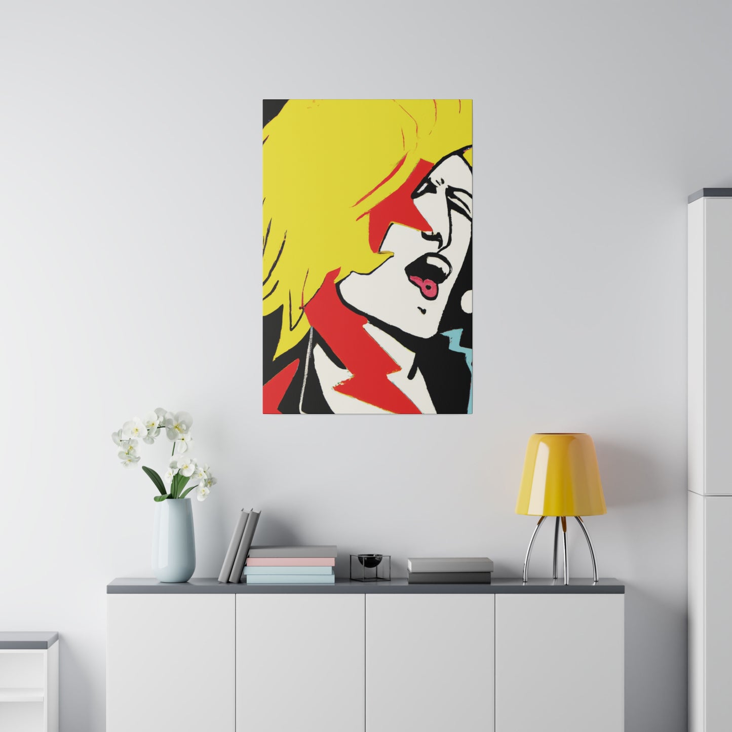 6373A - Rockstar Painting Print | Face | Abstract | Poster | Home Decor | Wall Art | Music Art | Canvas