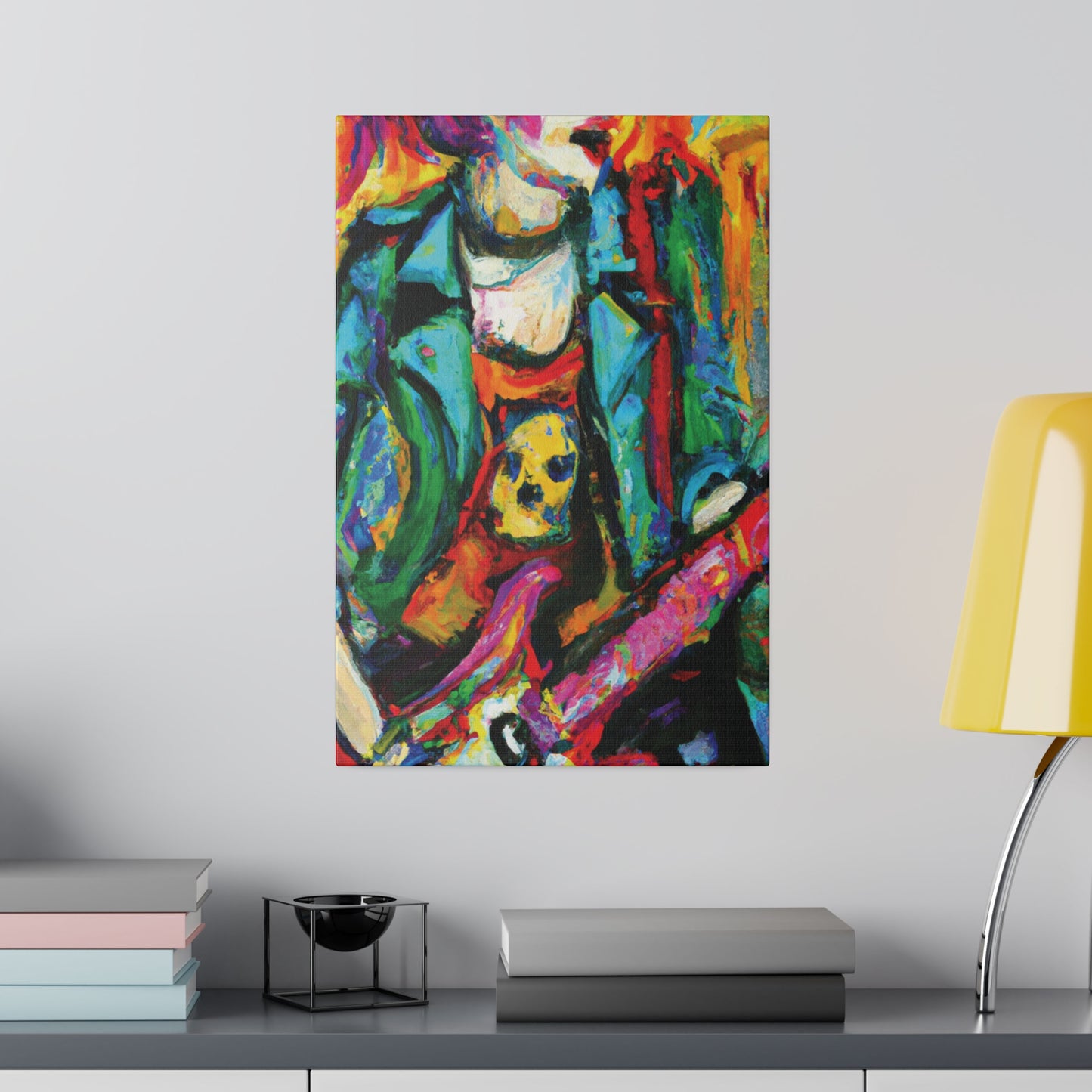 3118K - Rockstar Oil Painting Style Print | Poster | Home Decor | Wall Art | Music Art | Canvas