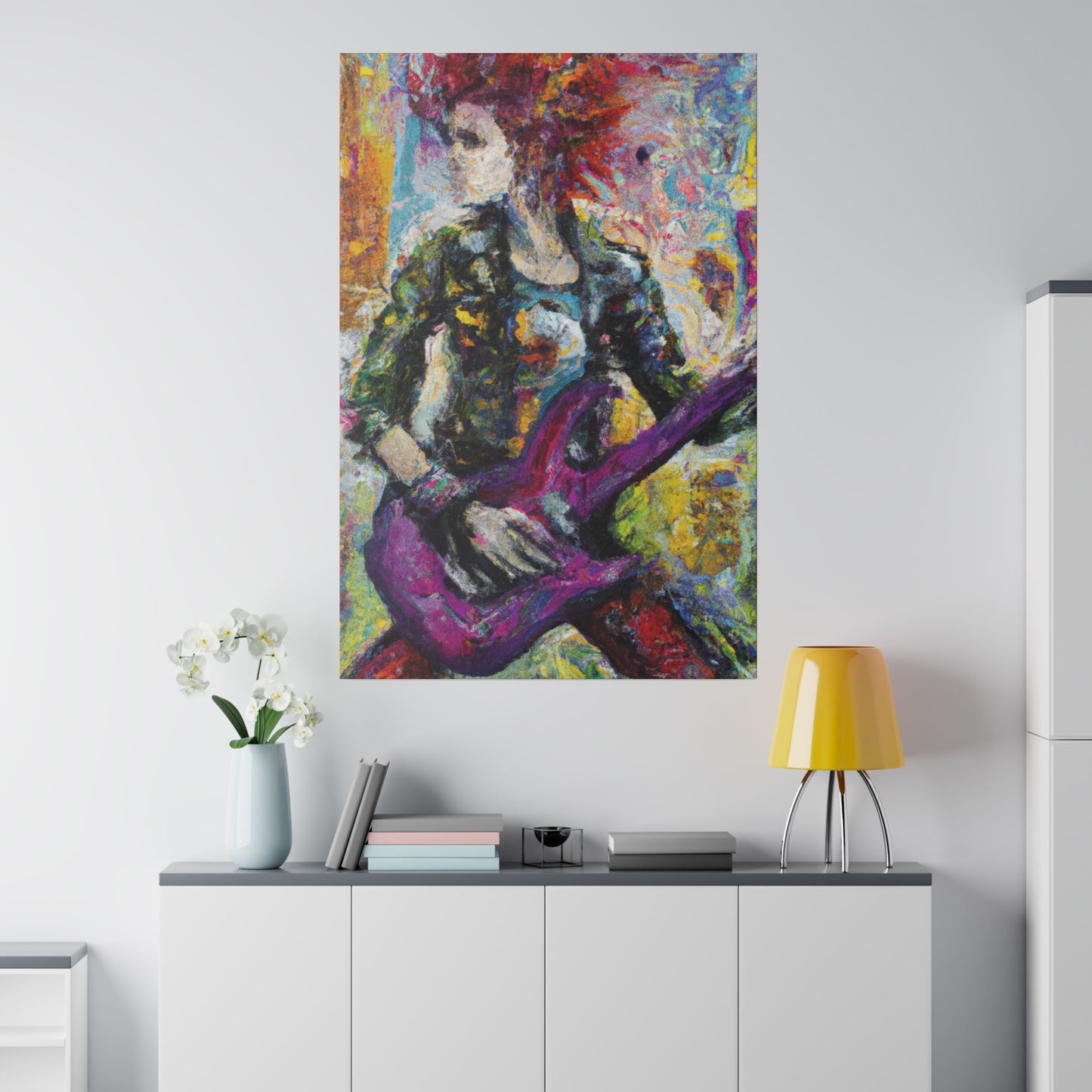 5487U - Rockstar Oil Painting Style Print | Poster | Home Decor | Wall Art | Music Art | Canvas