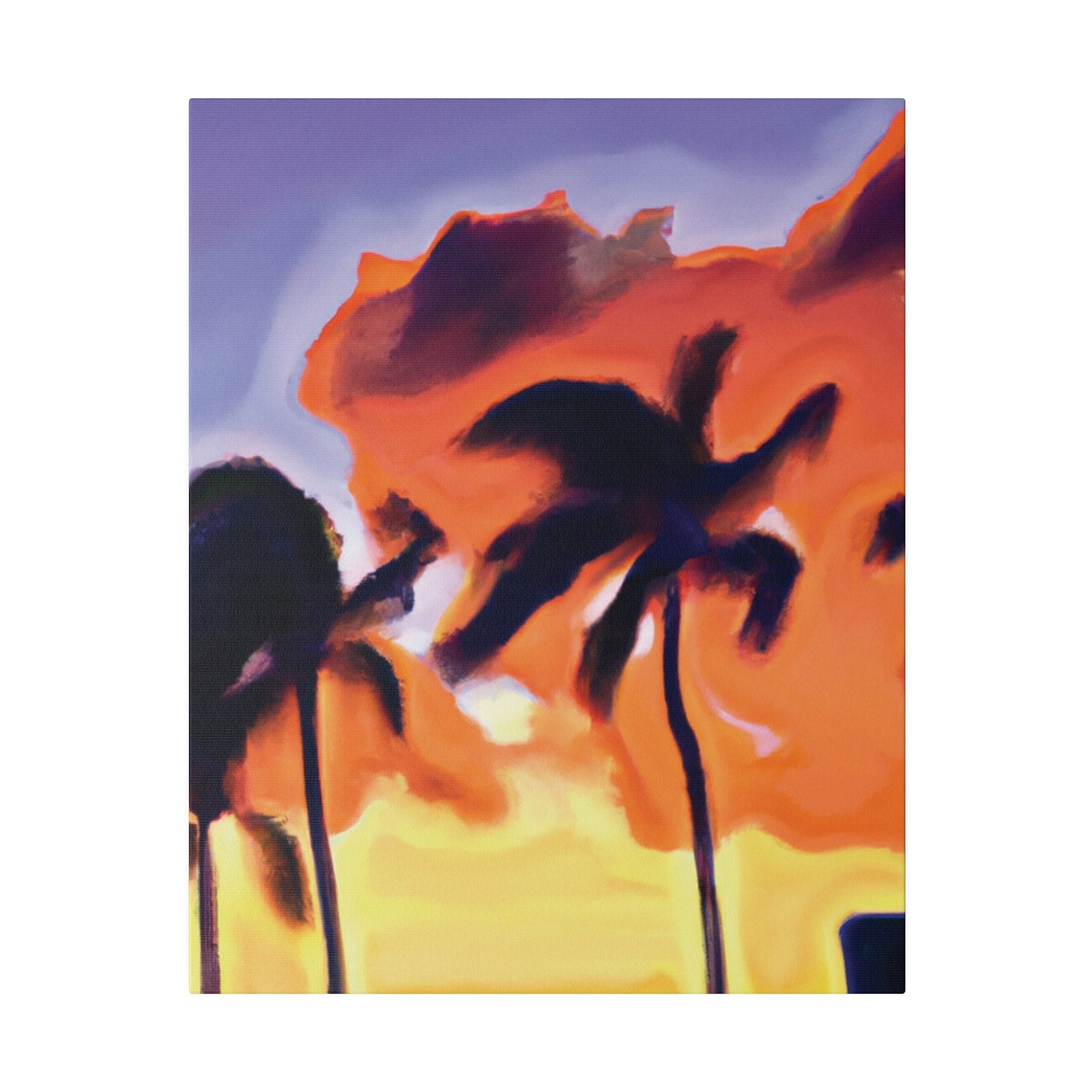 3415F - Miami Beach Sunset Painting Print | Miami | Beach | Sunset | Poster | Home Decor | Wall Art | Canvas