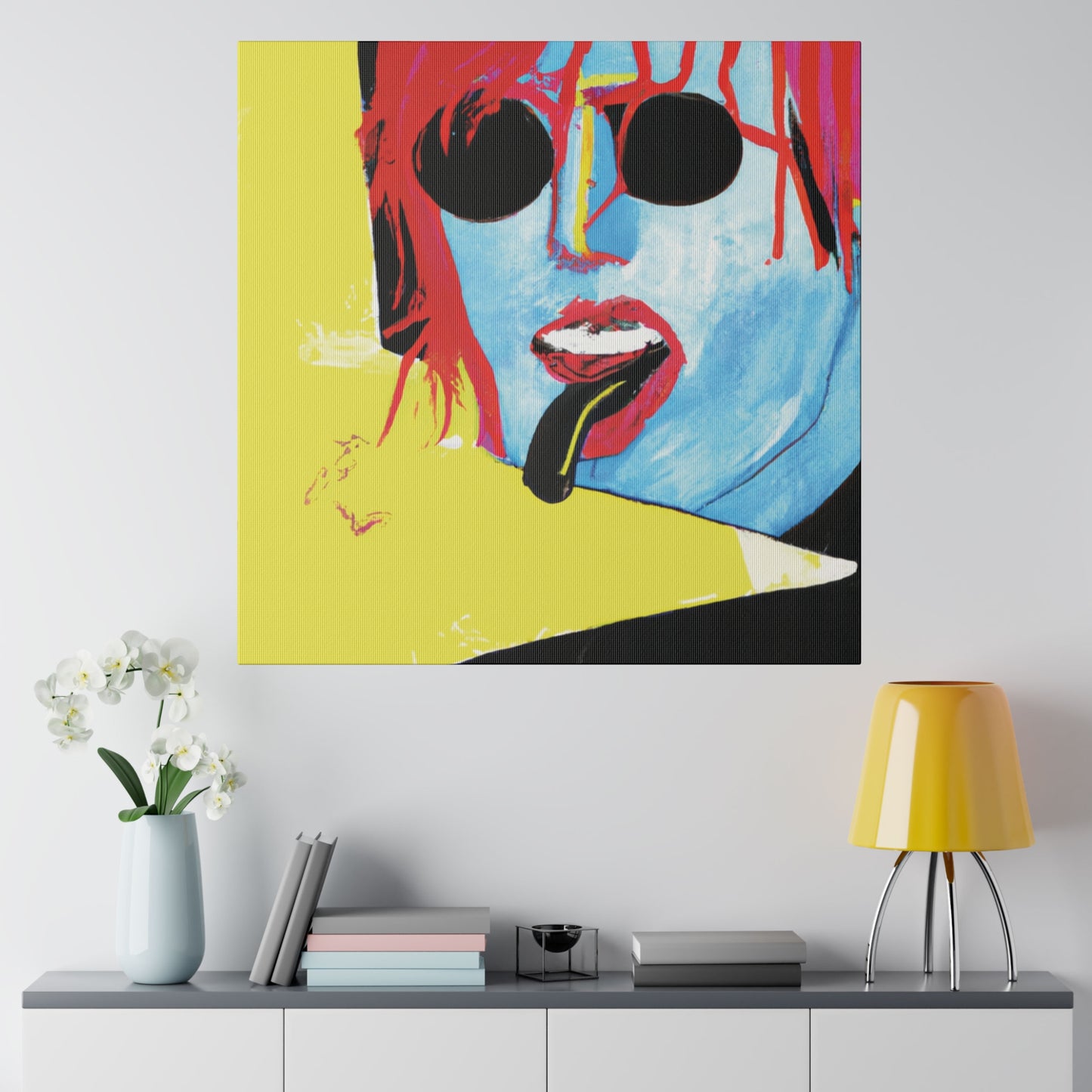 6227H - Rockstar Painting Print | Face | Abstract | Poster | Home Decor | Wall Art | Music Art | Canvas