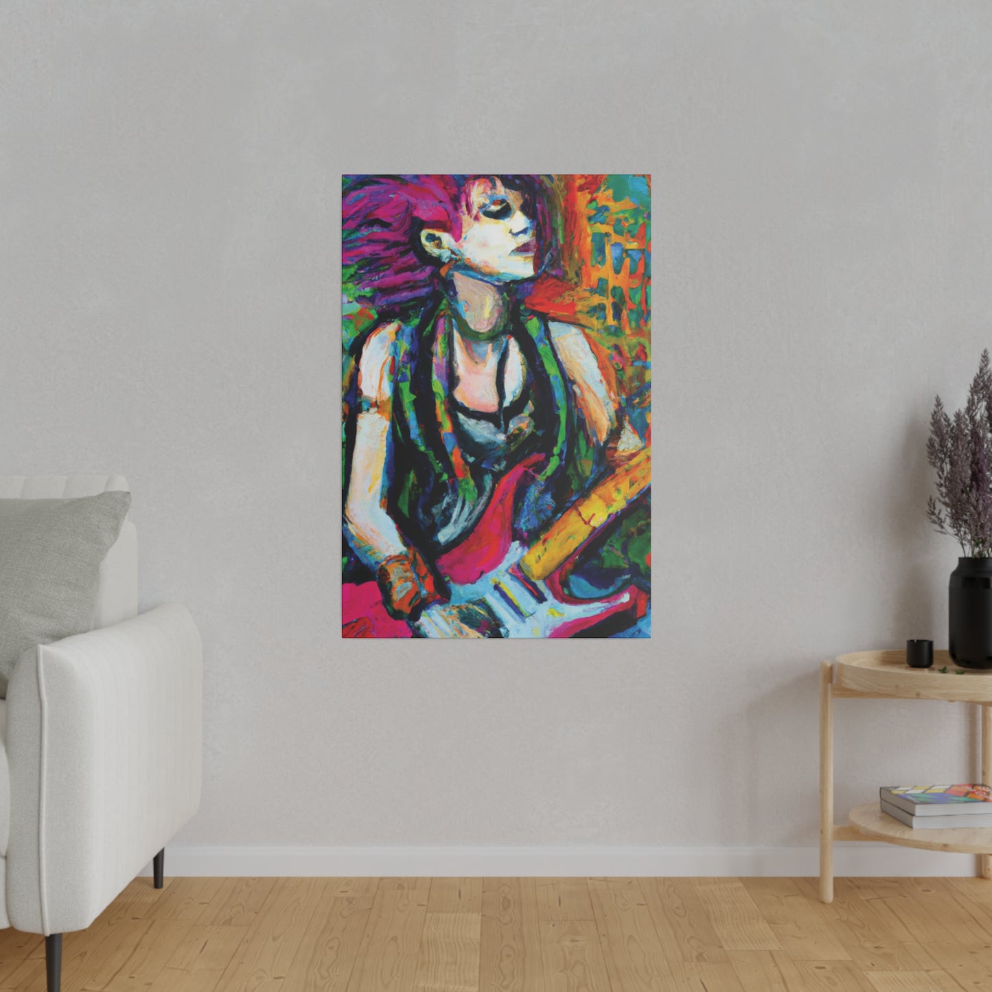 9572N - Rockstar Oil Painting Style Print | Poster | Home Decor | Wall Art | Music Art | Canvas