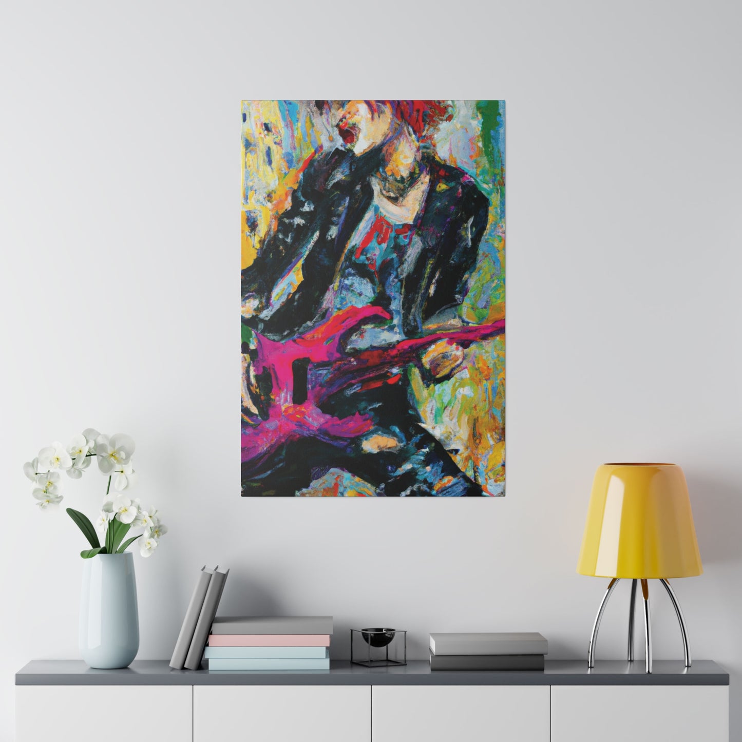 4567X - Rockstar Oil Painting Style Print | Poster | Home Decor | Wall Art | Music Art | Canvas