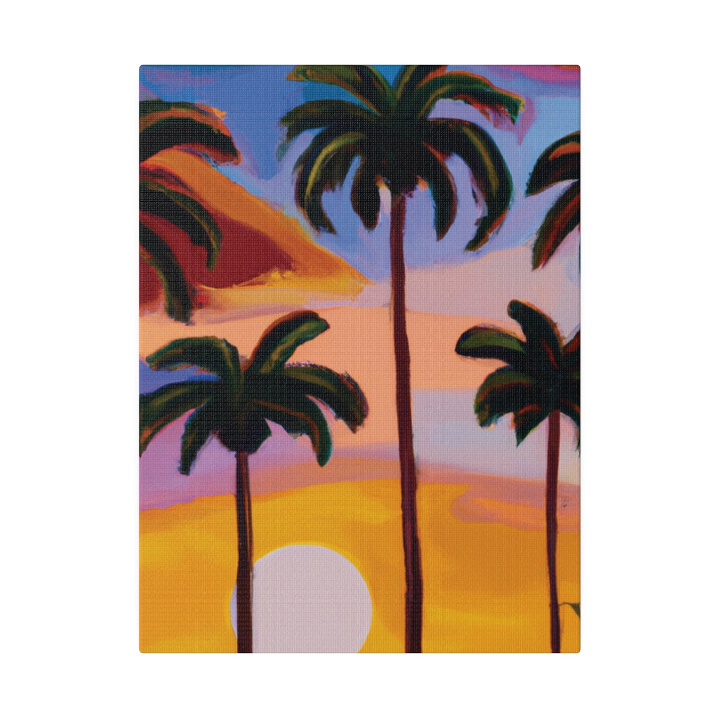 3282K - Miami Beach Sunset Painting Print | Miami | Beach | Sunset | Poster | Home Decor | Wall Art | Canvas