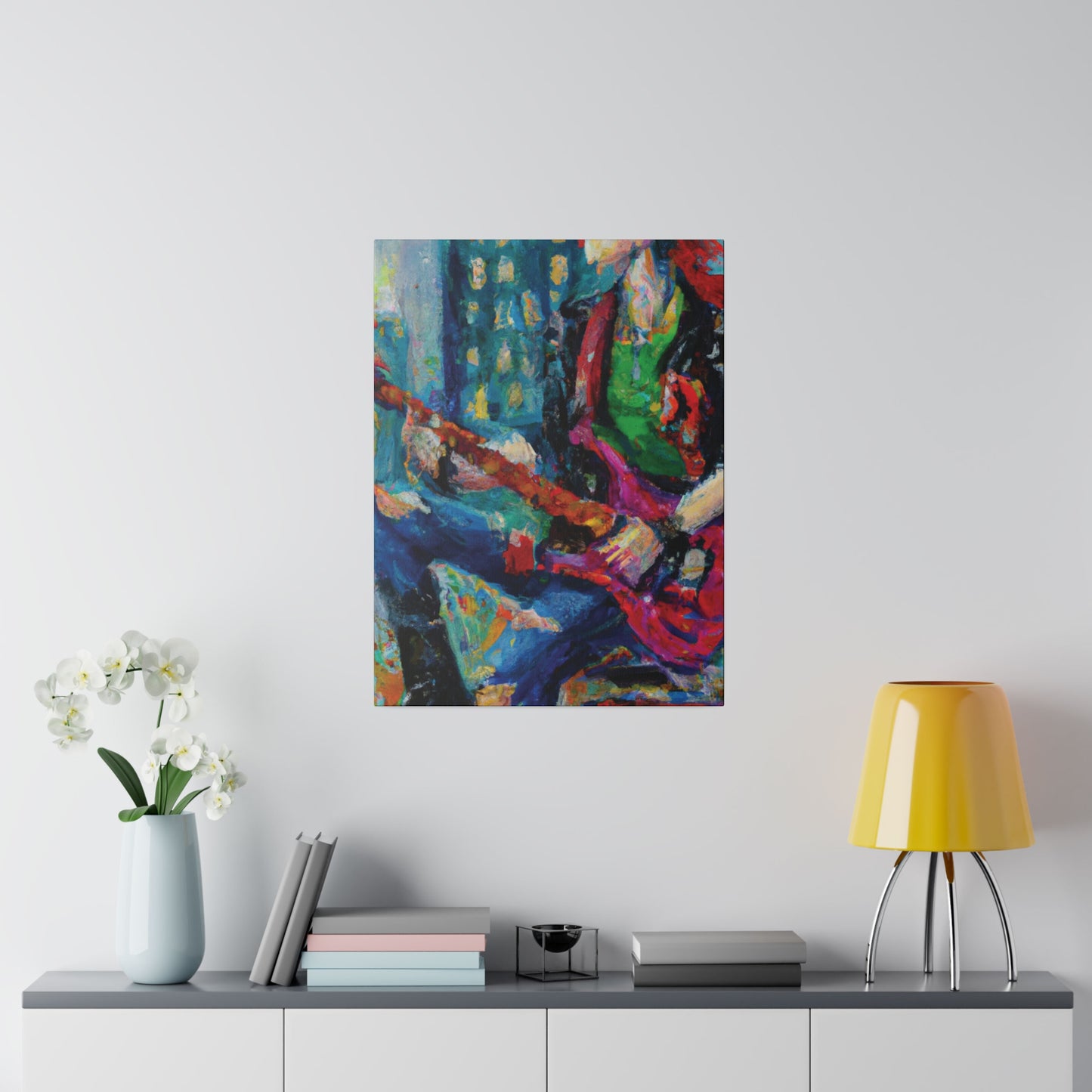 5937P - Rockstar Oil Painting Style Print | Poster | Home Decor | Wall Art | Music Art | Canvas