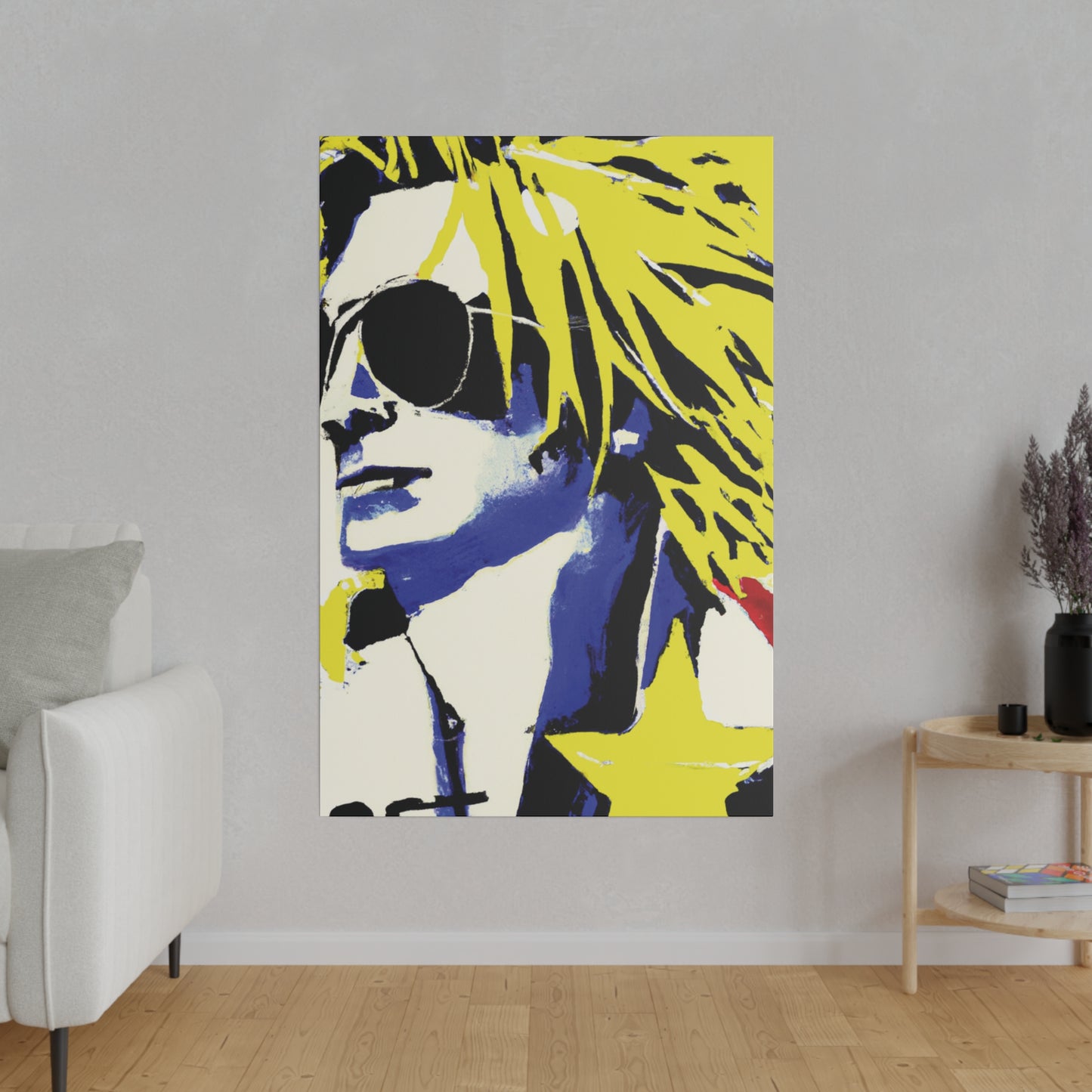 8928P - Rockstar Painting Print | Face | Abstract | Poster | Home Decor | Wall Art | Music Art | Canvas