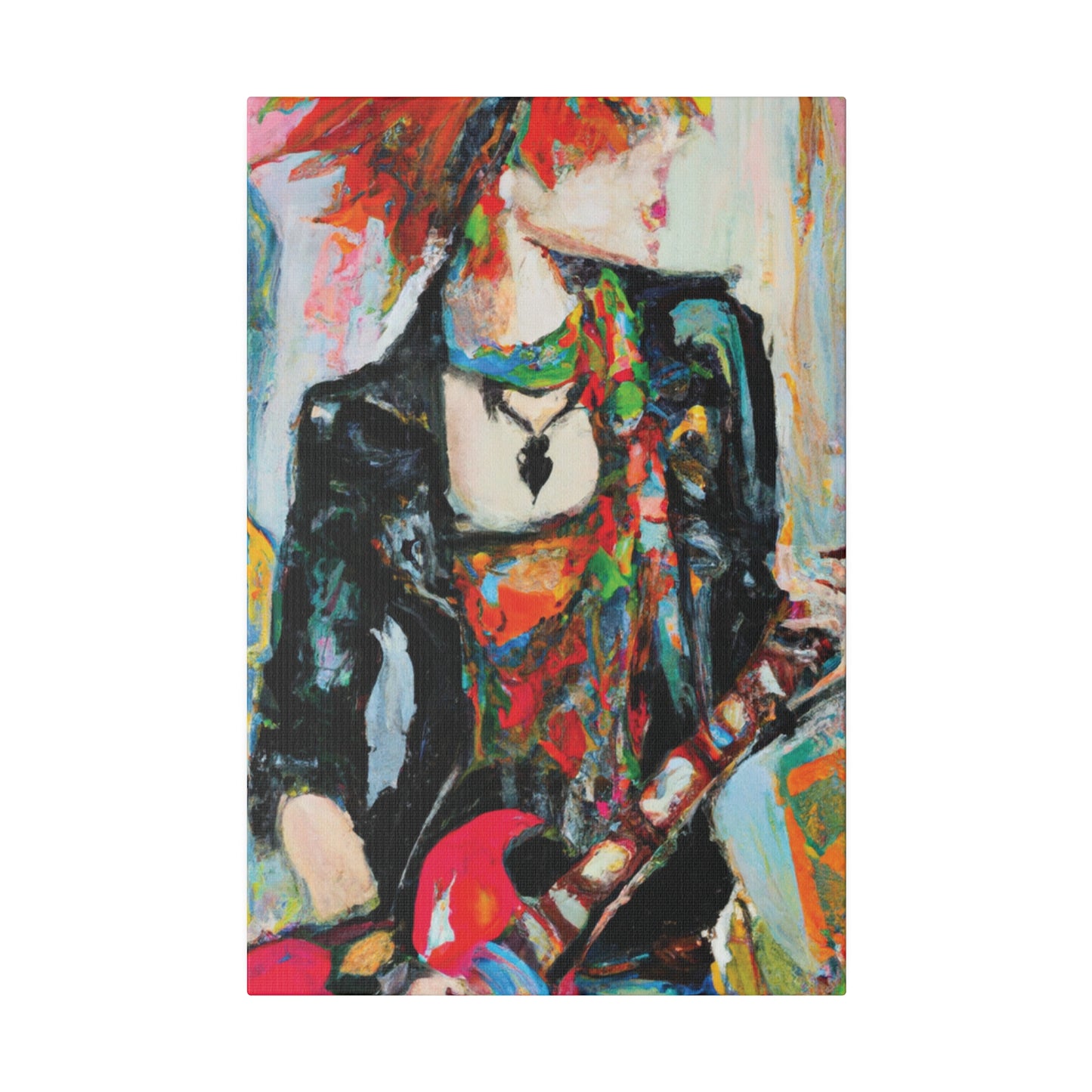 7482S - Rockstar Oil Painting Style Print | Poster | Home Decor | Wall Art | Music Art | Canvas