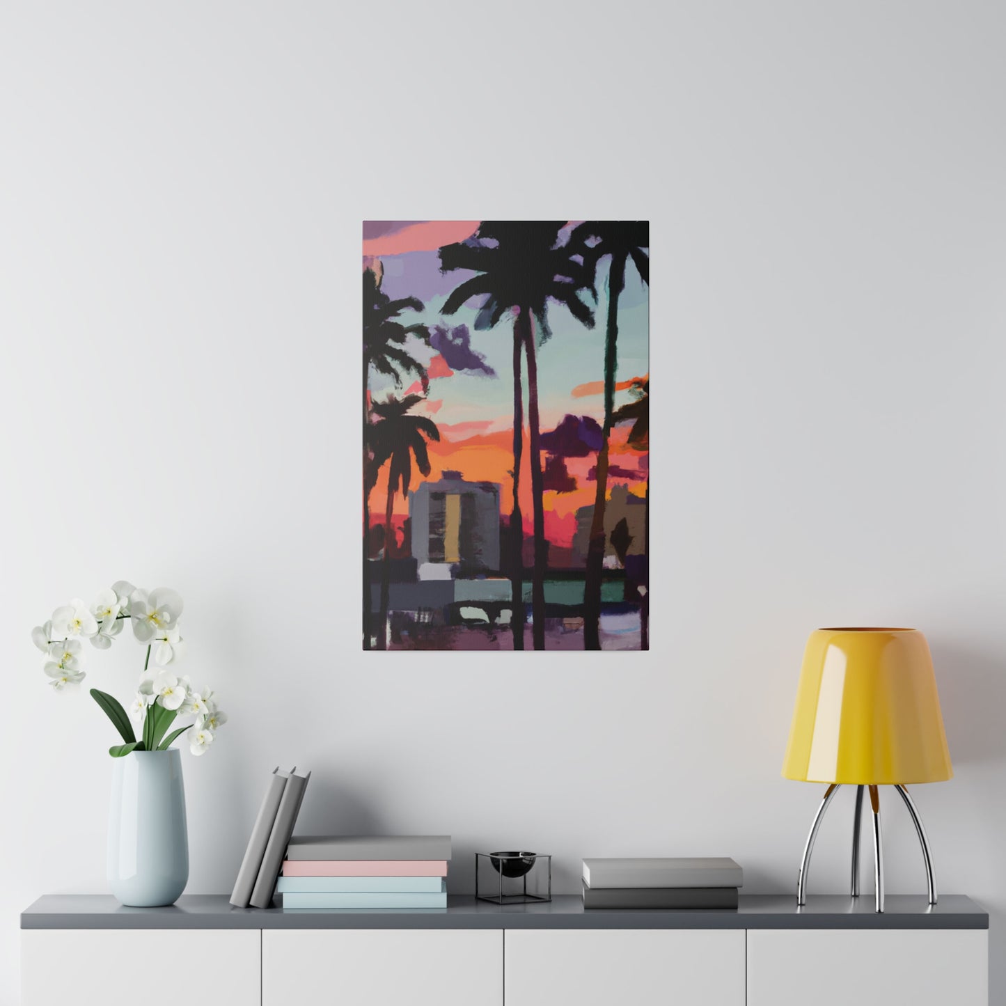 8405R - Miami Beach Sunset Painting Print | Miami | Beach | Sunset | Poster | Home Decor | Wall Art | Canvas