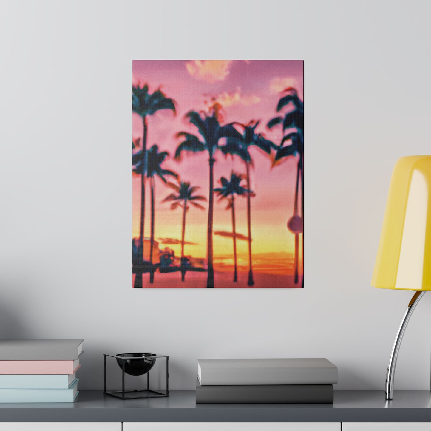 8183G - Miami Beach Sunset Painting Print | Miami | Beach | Sunset | Poster | Home Decor | Wall Art | Canvas