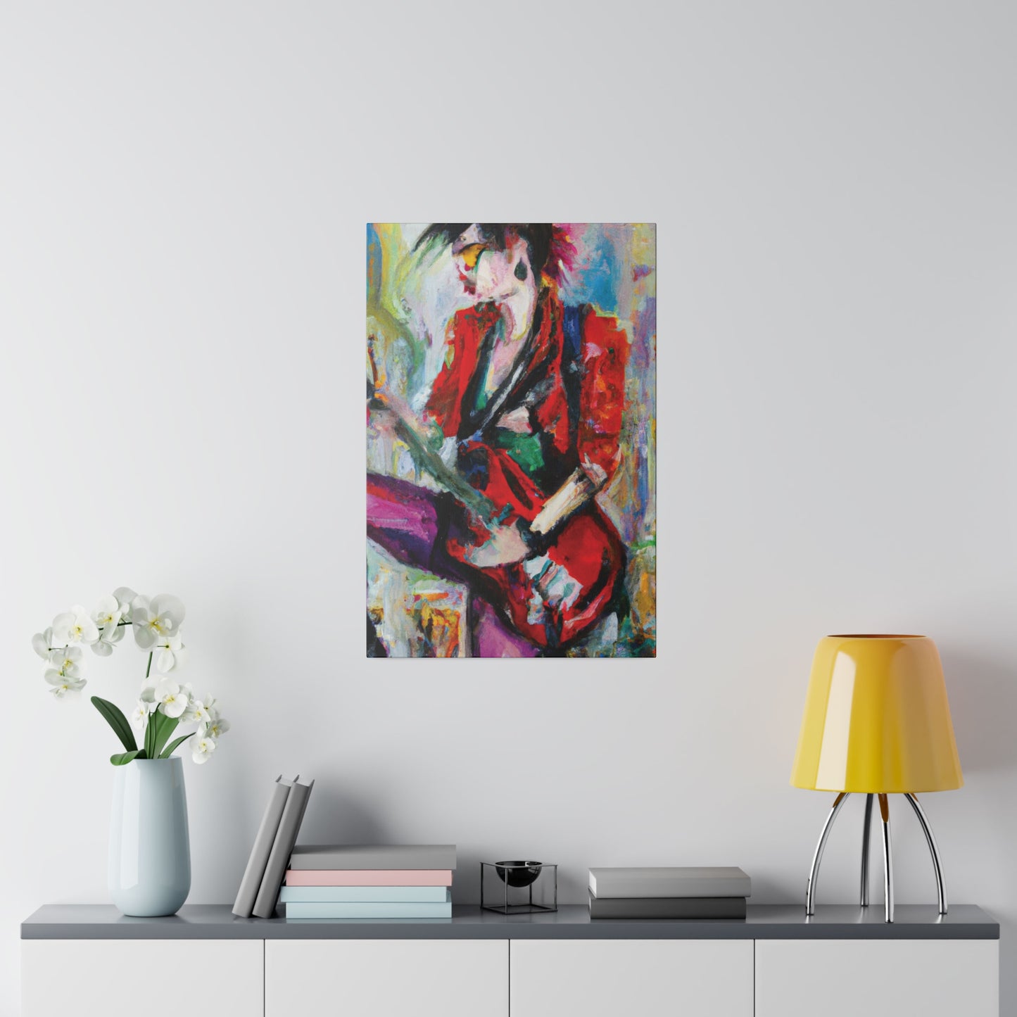 7962V - Rockstar Oil Painting Style Print | Poster | Home Decor | Wall Art | Music Art | Canvas