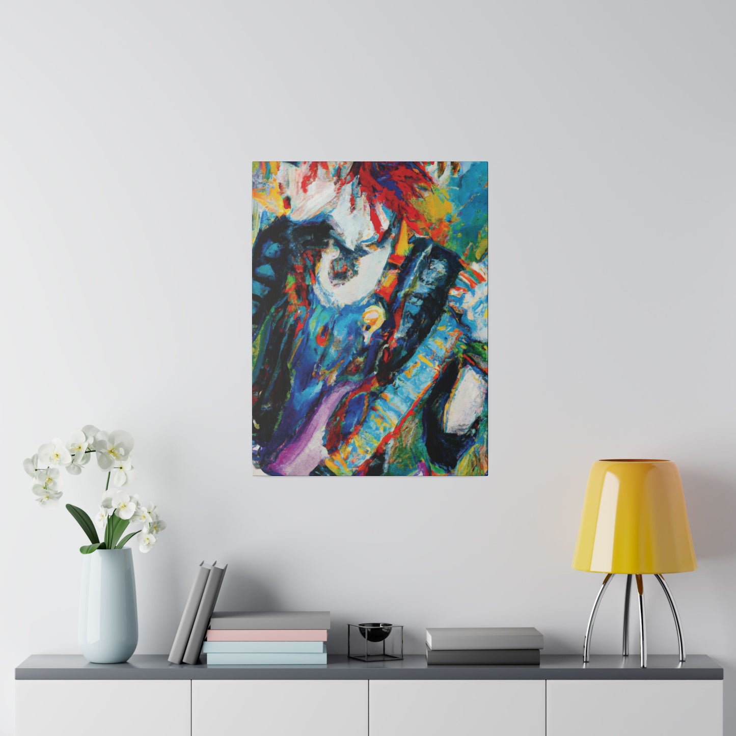 7458A - Rockstar Oil Painting Style Print | Poster | Home Decor | Wall Art | Music Art | Canvas